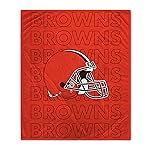 Pegasus Sports NFL Echo Team Wordmark Plush Blanket- Cleveland Browns, Team Color, 60x70