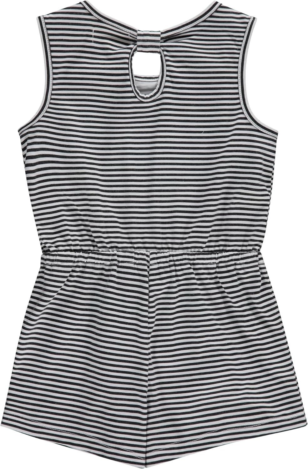 BTween Girls 3 Pack Romper Set Cute Comfy Sleeveless Summer Jumpsuits for Kids Floral, Striped Solid Designs (4-16)