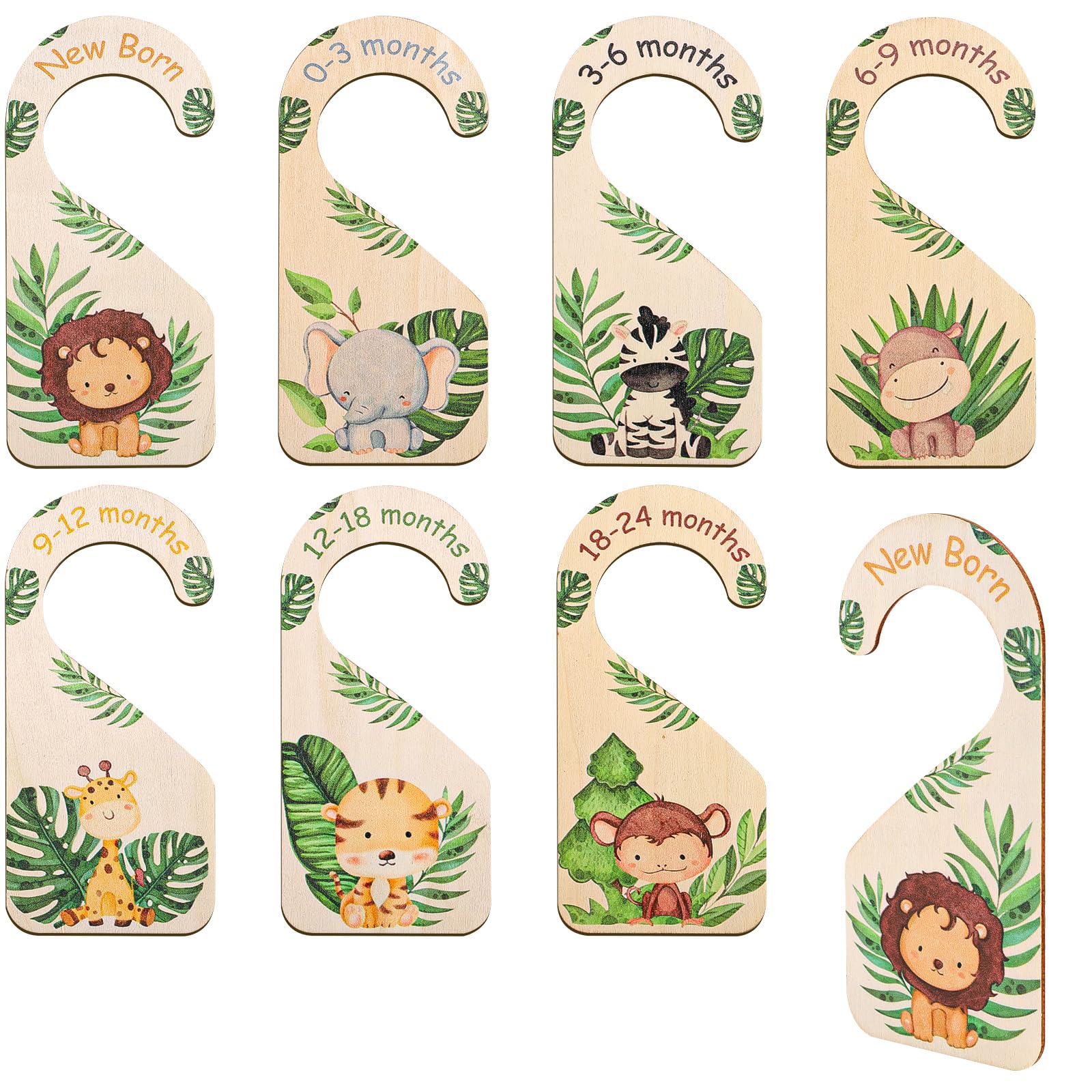 7pcs Baby Closet Dividers, Boxwood Wardrobe Organizers Closet Dividers for Toddler Clothes Size Hanger Nursery Separators Double-Side Baby Clothing