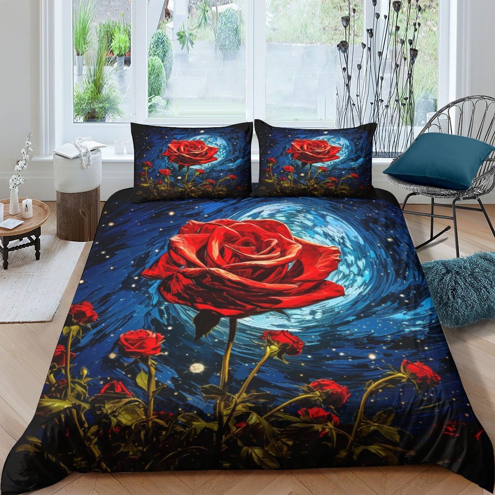 Housse de couette fermeture éclair anti-glissement parure lit microfibre 200x200