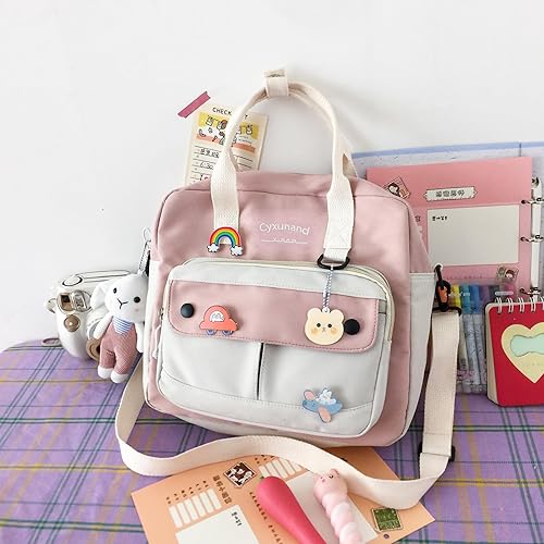 Miniatura 7 de Bonitas bolsas para la escuela, bolsa japonesa Kawaii multifunción, mochilas estéticas para adolescentes, niñas, niños, bolsas de almuerzo, forro