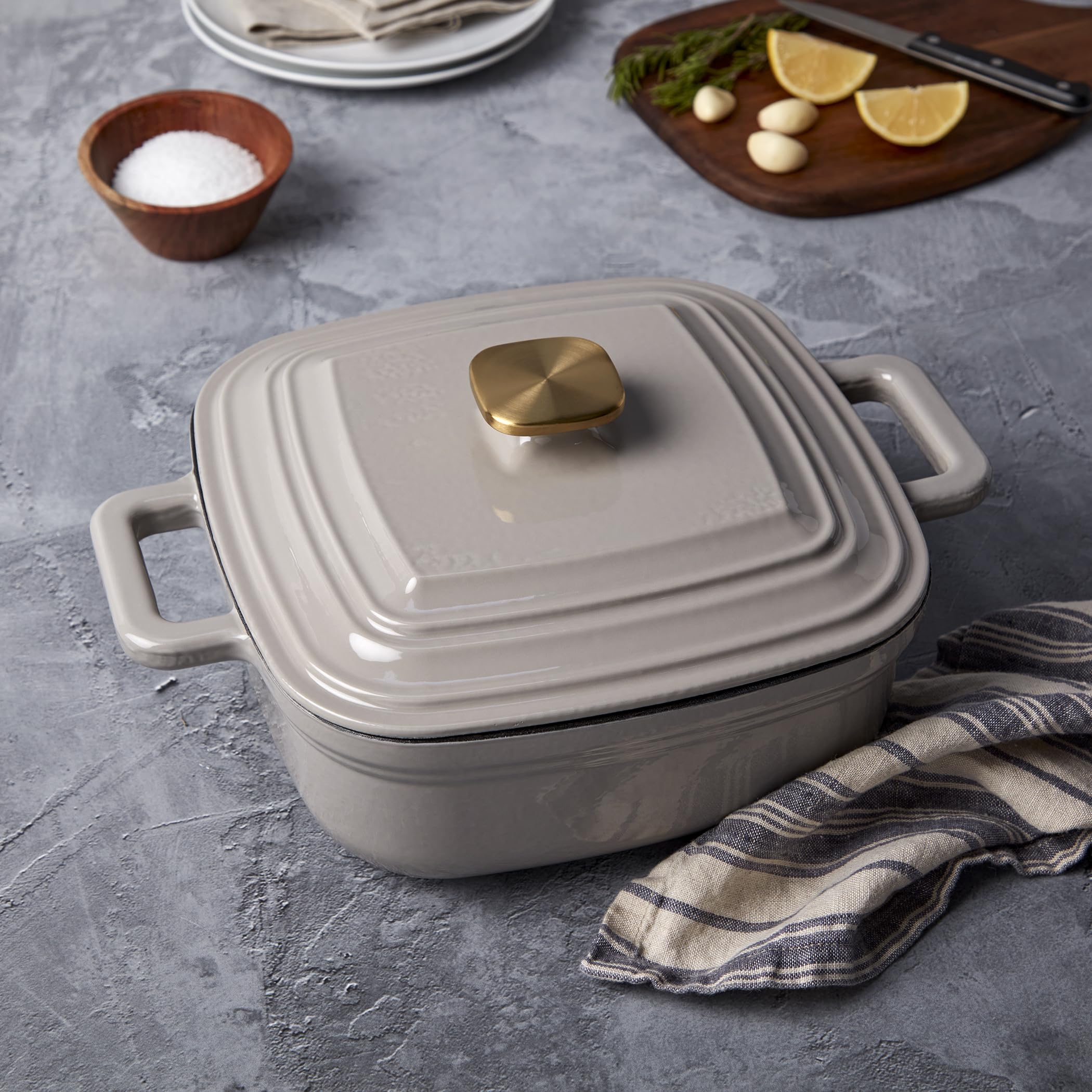 Amazon.com: Smith & Clark 4 Quart Enameled Cast Iron Square Dutch
