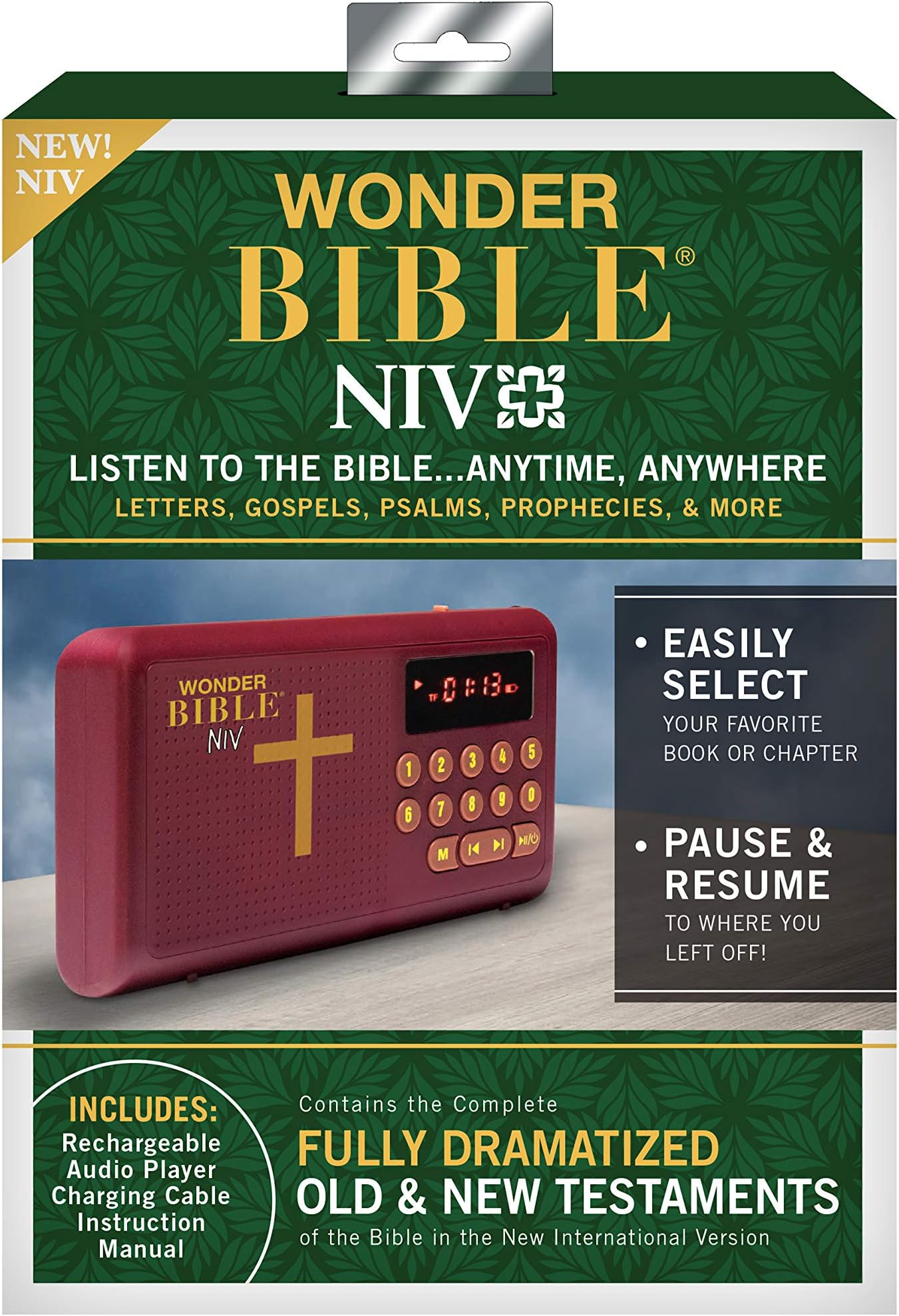 WONDER BIBLE NIV- The Audio Player That You Can Listen to, New International Version, New & Old Testament as Seen On TV