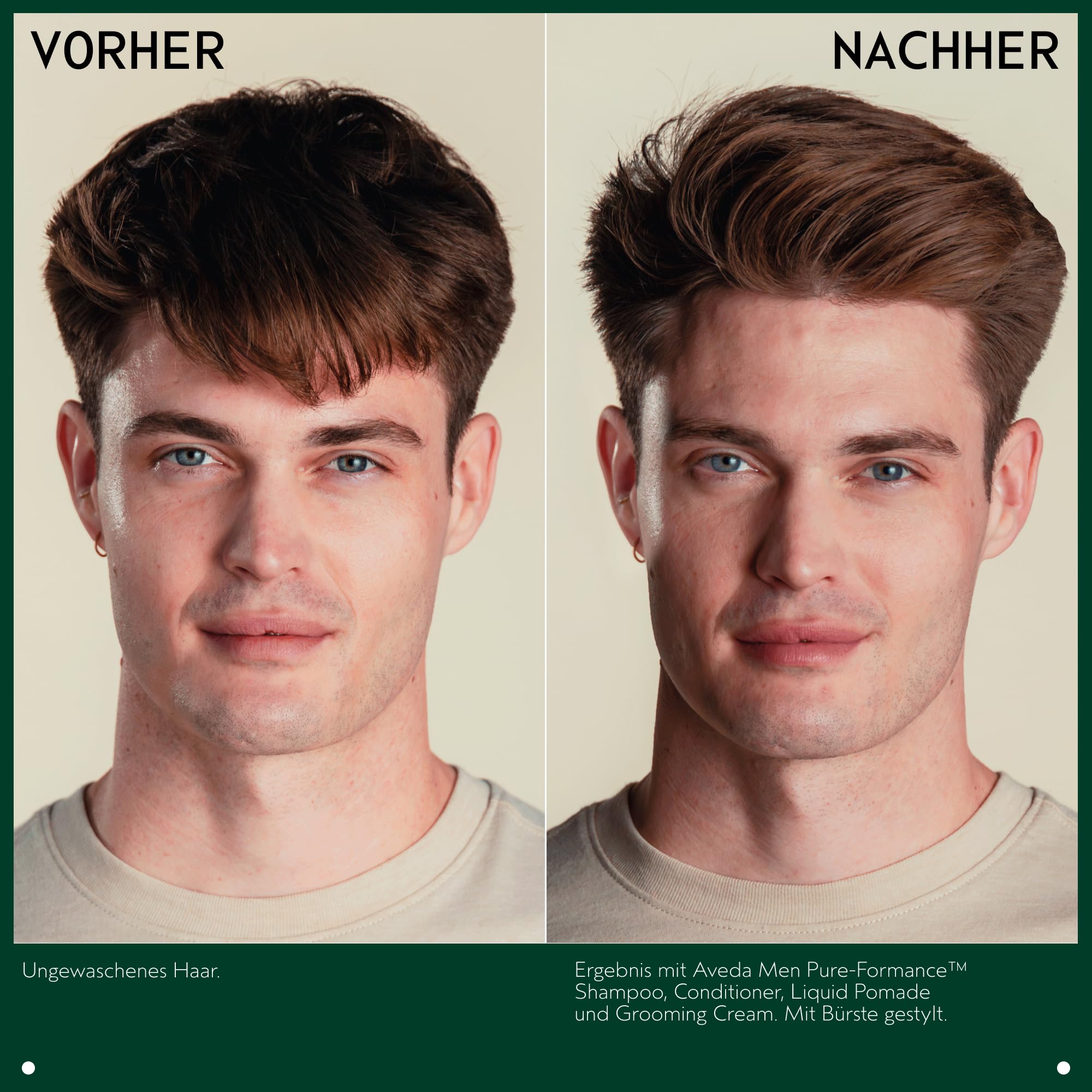 Aveda Men Pure-Formance™ Grooming Clay | Haarwachs | Starker Halt | Mattes Finish | 75 ml