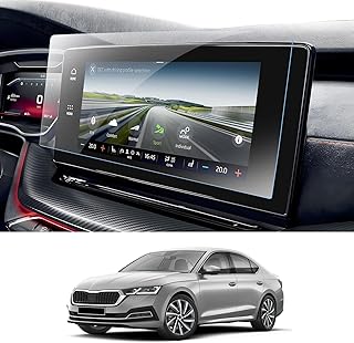 WEIPIN 10 Inch Tempered Glass Screen Protector for Skoda Octavia 4 MK4 RS 2020-2023 2024, Tempered Glass Screen Protector Suitable for Octavia IV MK4 RS Accessories with Tempered Glass 9H