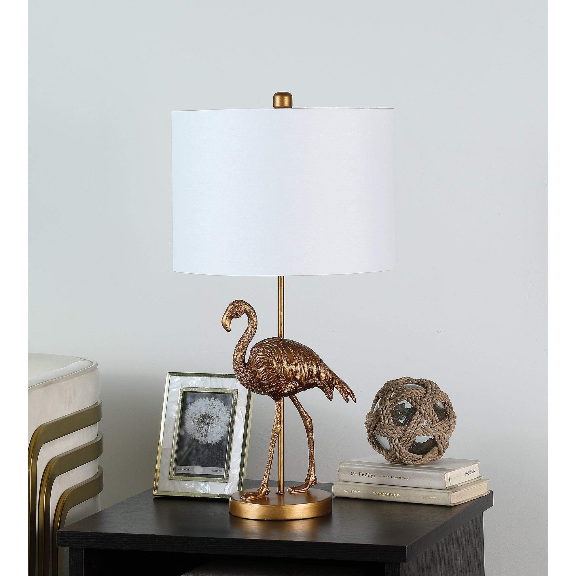 Aeiniweraabbcc XGATML AMAHLE TOMENGBEI Gywinovo Unknown1 26 in. Matte Gold Flamingo Resin Table Lamp Modern Contemporary