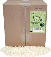 Freedom Soy Wax Beads by American Soy Organics - Natural Paraffin-Free Soy Wax for Easy DIY Candle Making, Tealights & Melts - 25 lbs