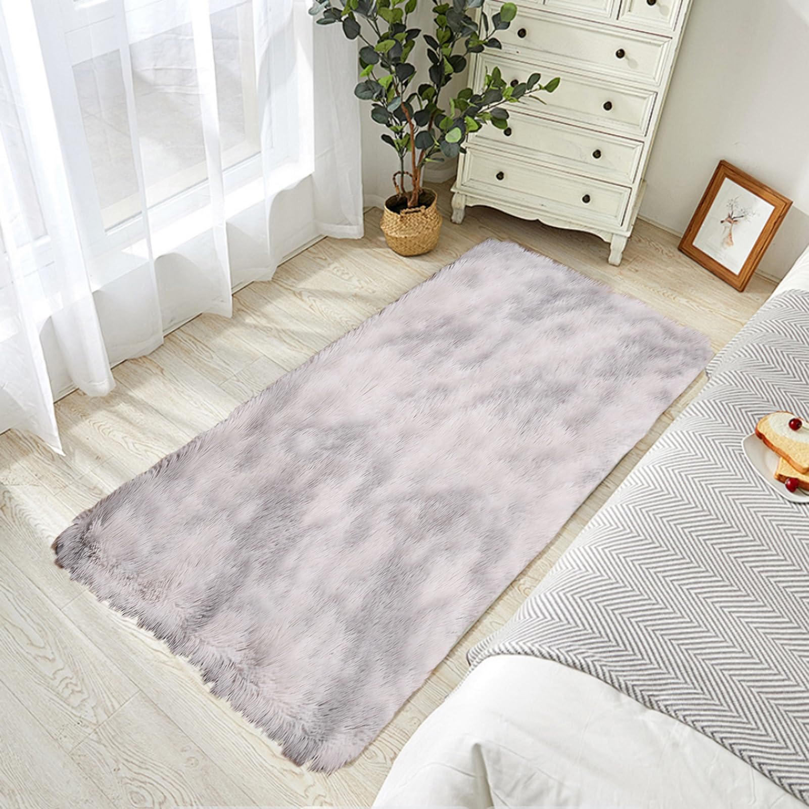 Amazon | ラグマット 195 x 130 cm 洗える滑り止め付 ラグマット