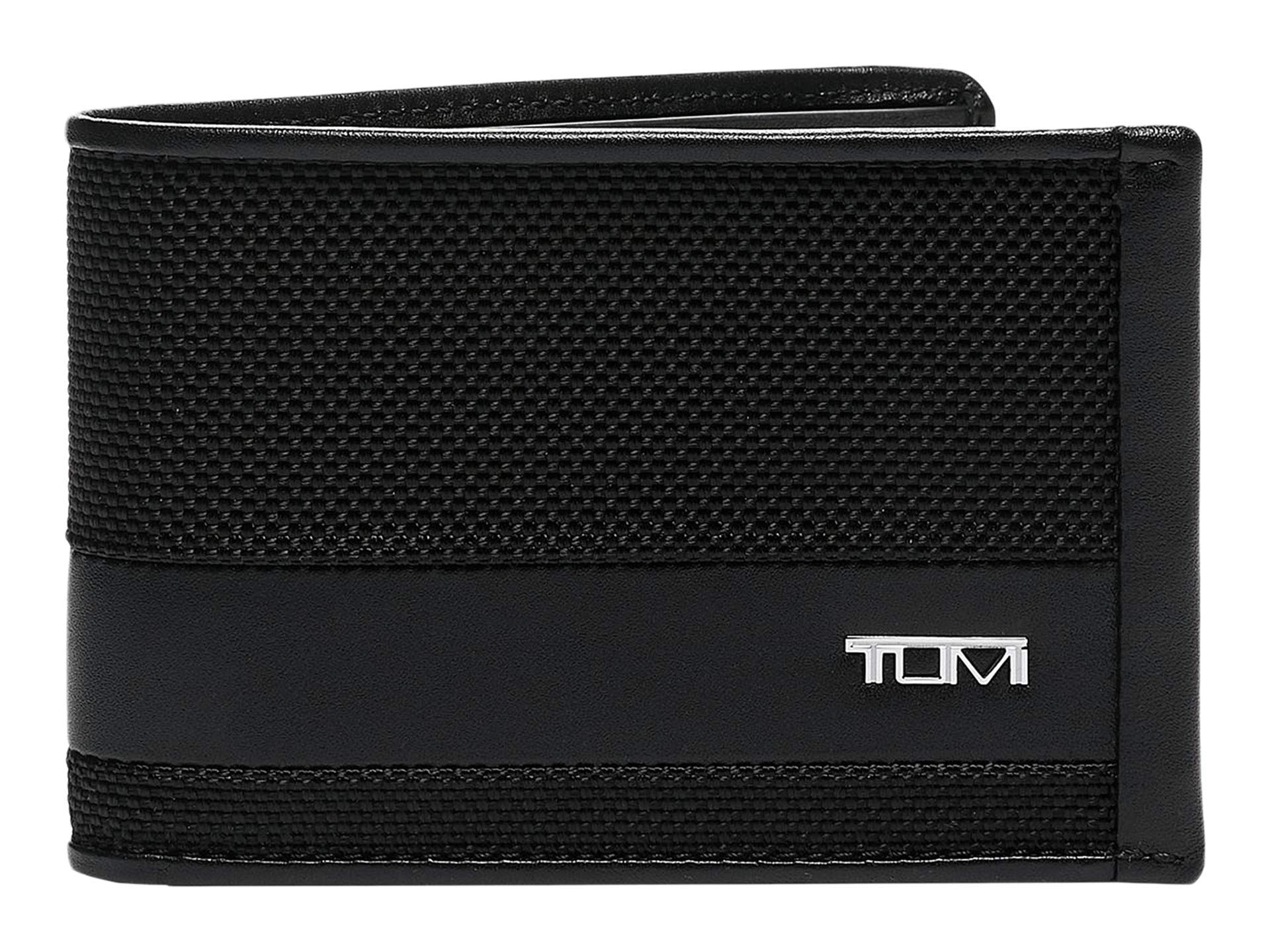TUMIAlpha Slim Single Billfold - Men's Ballistic Nylon Wallet - Hidden Card Pocket - Black