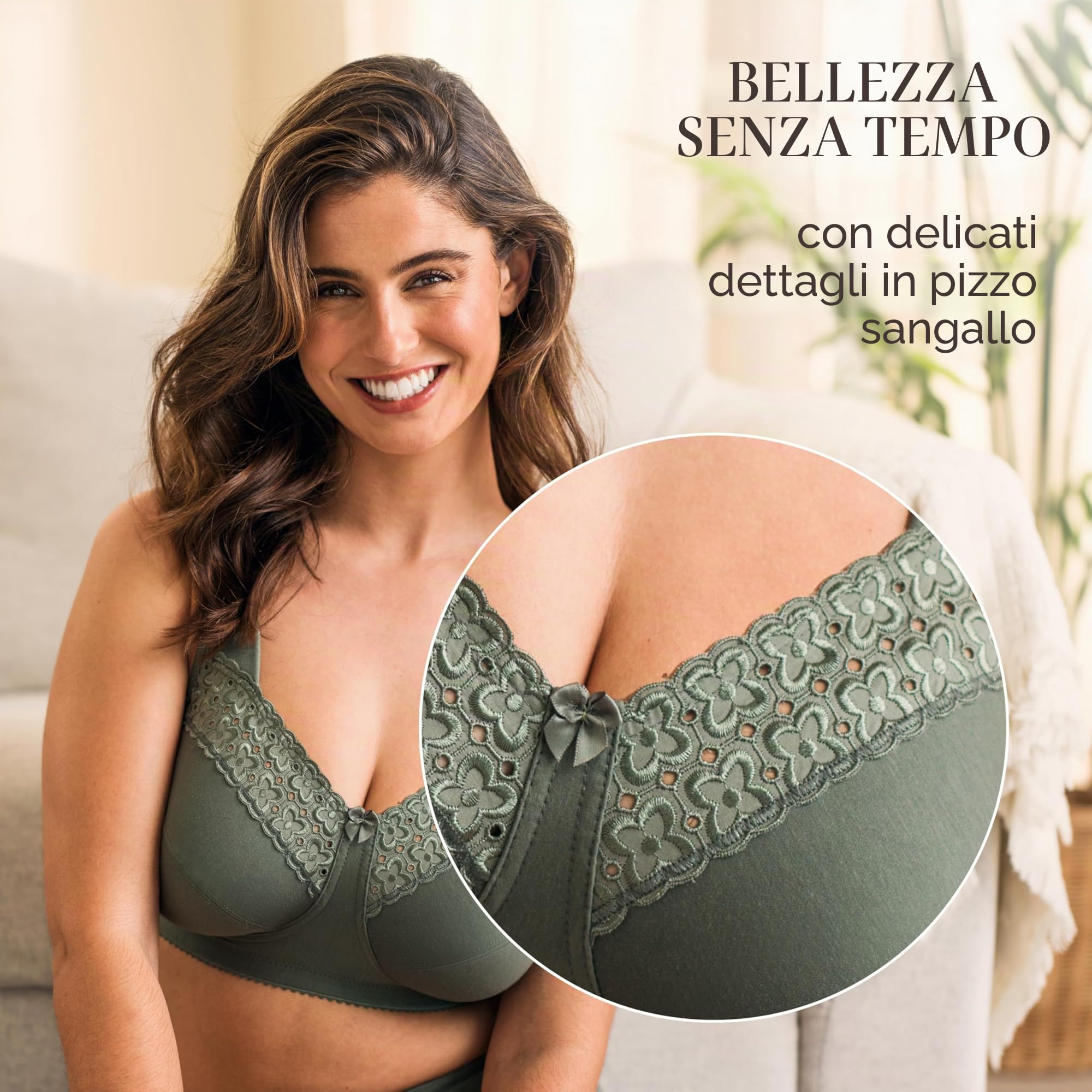 Miss Mary of Sweden Broderie Anglaise Bra Reggiseno Donna