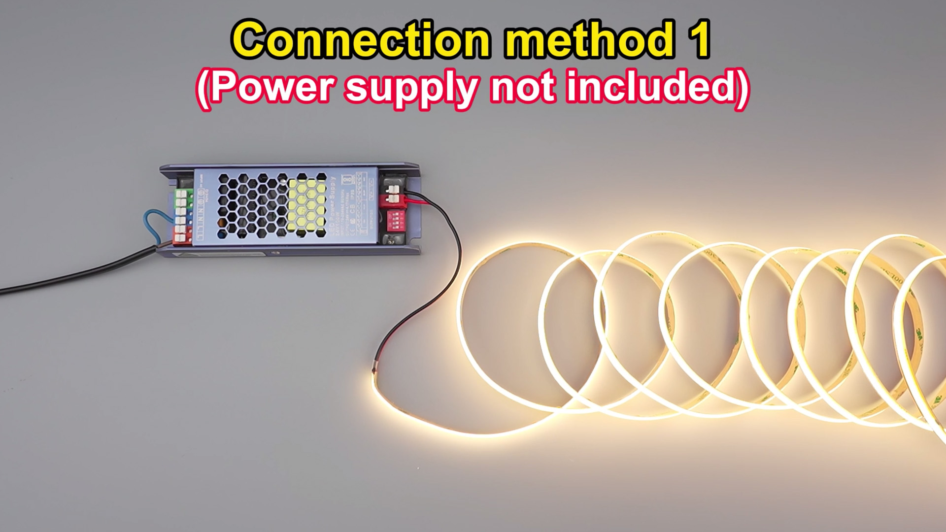 Image of GOMING 24V COB LED Strip Light Cool White 6000K Cut at Will 2640LEDs 16.4ft(5M) CRI 93+ 4600lm 13W /M Uniform Glow IP20 Not Waterproof LED Tape Lights for DIY Cabinets Home Decor(No Power Supply)