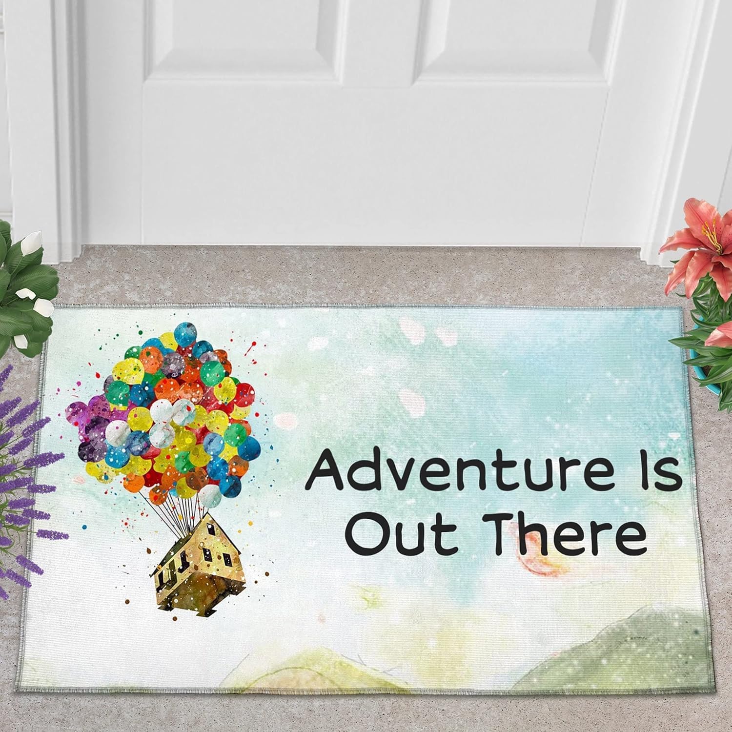 MMLDPE Adventure is Out There Doormat Non-Slip Dust Floor Seasonal Spring Summer Mats Best Gifts for Parents Family Classmate 16X24Inch