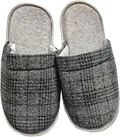 Pantufa chinelo masculino xadrez de algodão solado borracha 37 a 38 ref 19101