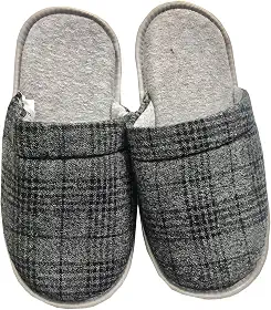 Pantufa chinelo masculino xadrez de algodão solado borracha 37 a 38 ref 19101