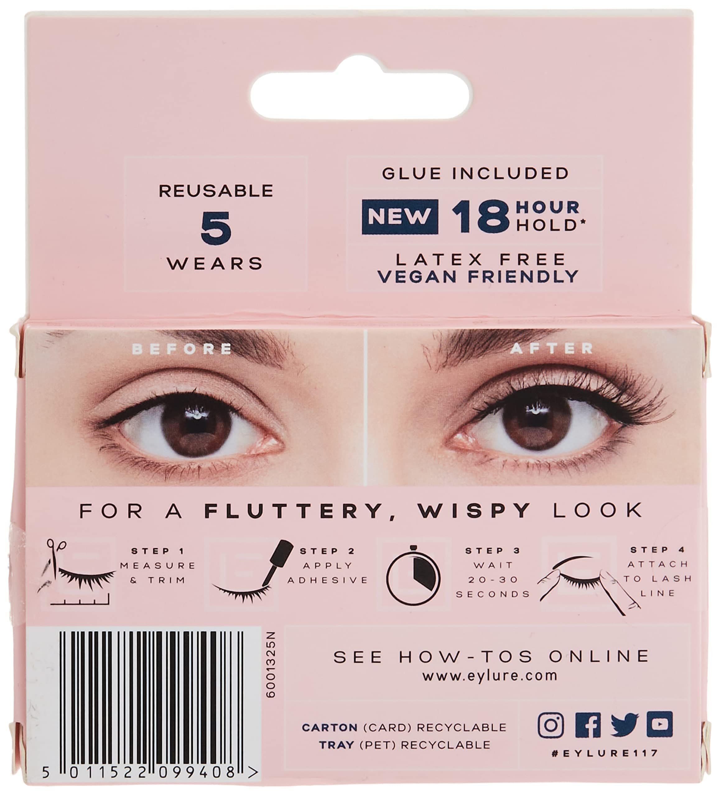 Eylure Fluttery Light No. 117 False Lashes (Pack of 2) - Image 2