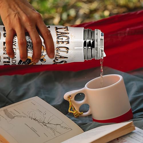 Miniatura 7 de FECBK Paquete de 25 botellas de agua de sublimación en blanco de 17 onzas, botella de agua de acero inoxidable de doble pared, termo para viajes al