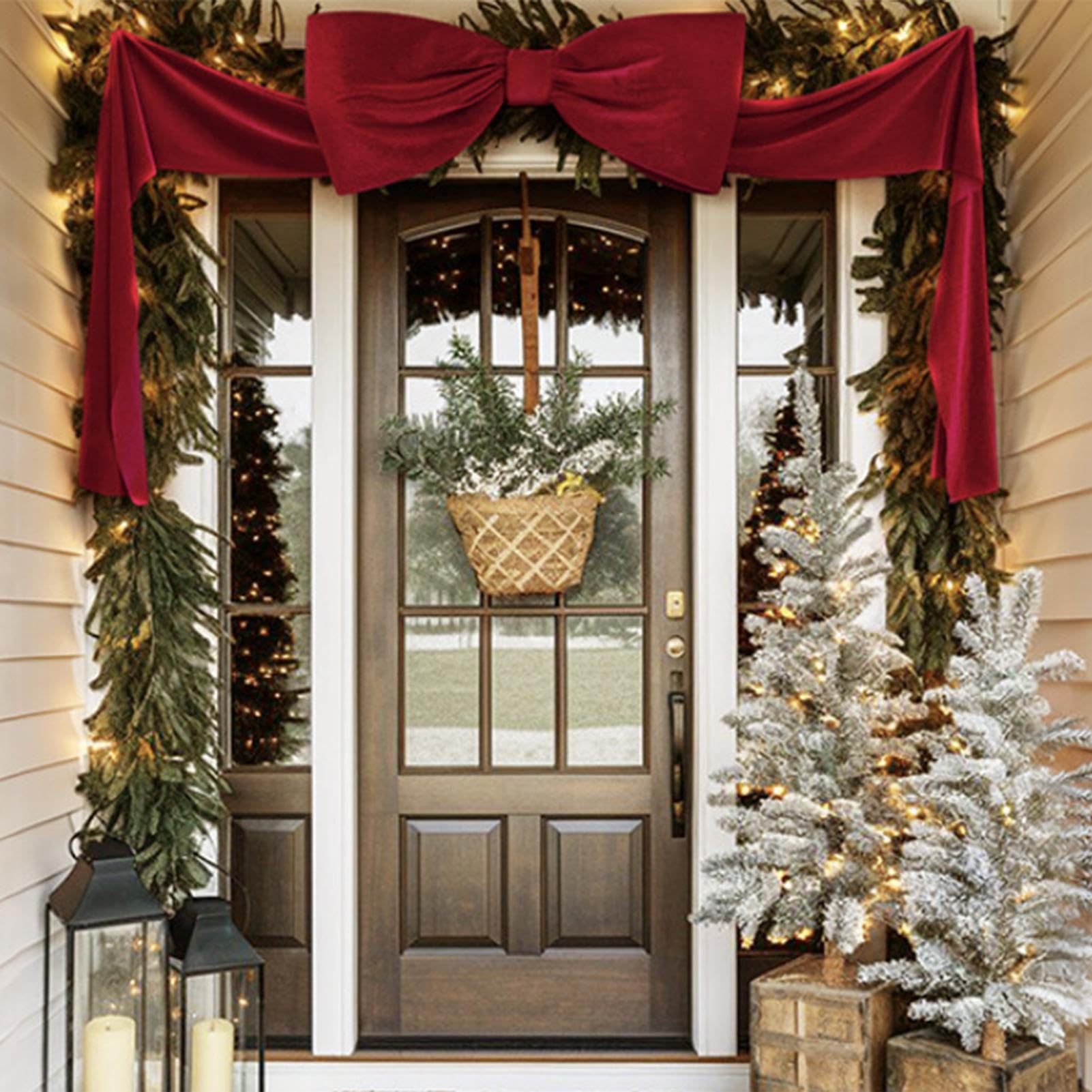 Generisch 3pcs 180cm Rote Schleife, Schleifen Weihnachtsbaum Bögen, Weihnachtsschleifen, Zierschleifen, Weihnachtsdeko, Geschenkschleife Für Weihnachtsbaum, Weihnachtskranz Dekorationen, Geschenke