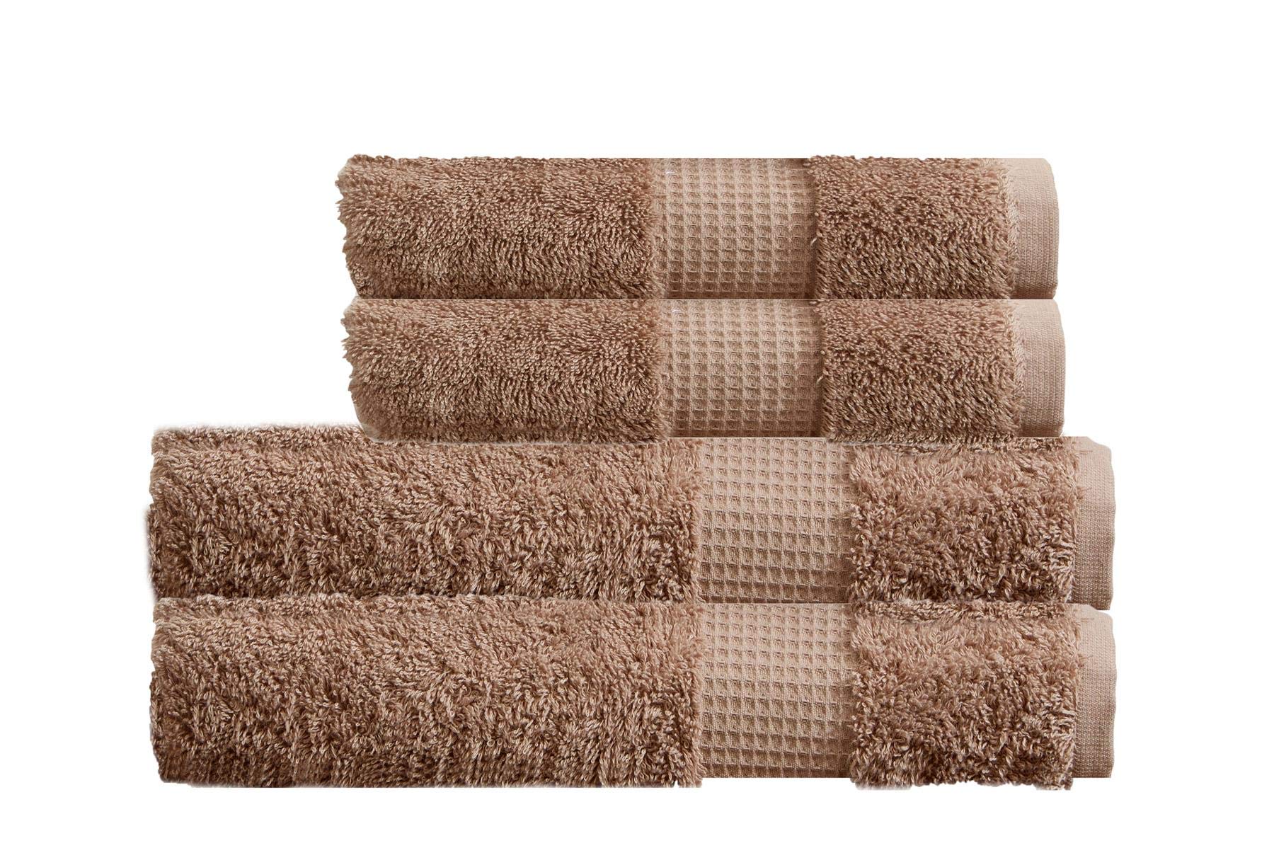 Olivia Rocco Mink Egyptian Cotton Towels Home Bathroom Towel Set Bale Fade Resistant 700Gsm Luxe Collection Bales Bath Sets, 2 Bath And 2 Hand Towels