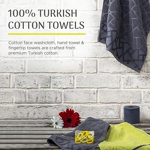 Miniatura 2 de Juego de regalo de baño Kit de baño de lujo para belleza y cuidado personal de 5 El juego de baño incluye toalla de mano 100% algodón, toalla para