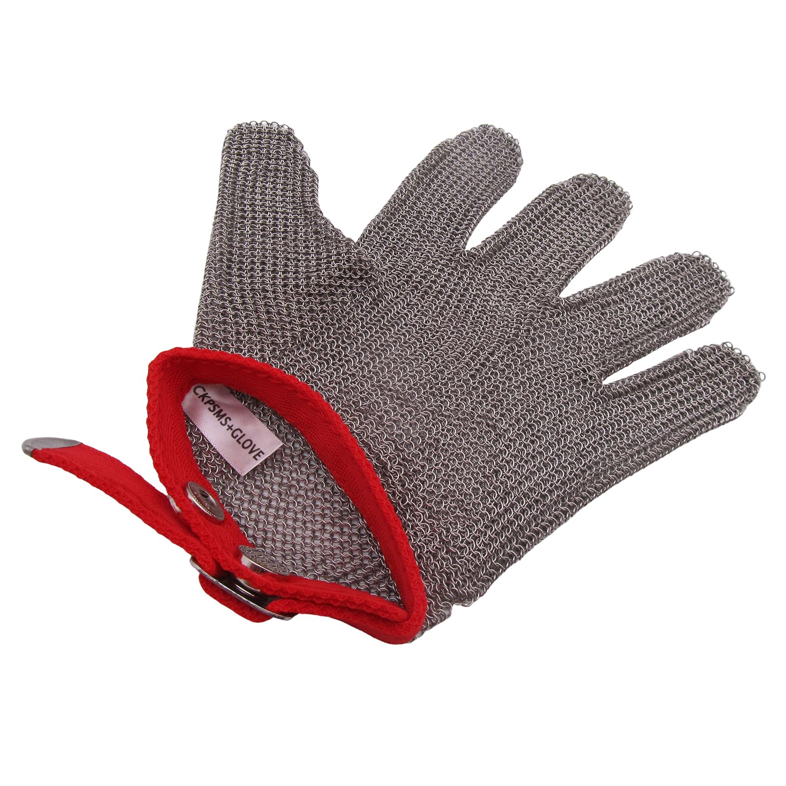ckpsms Marque -5 doigts en acier inoxydable maille lame résistant aux coupures Anself gant de protection #SG515#SG515 (M)