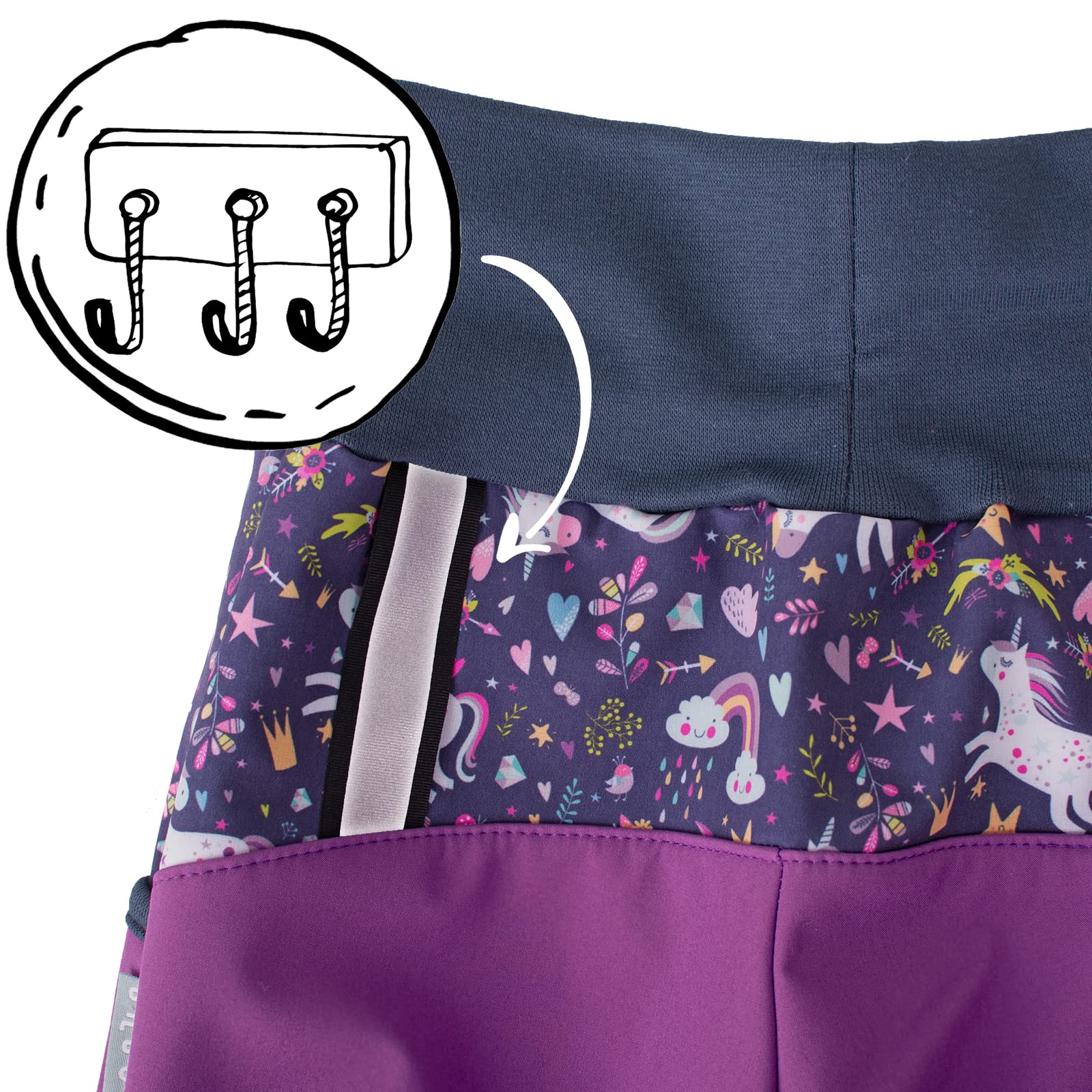 Pantalones de Softshell para niños con Forro Polar, Impermeables, Resistentes al Viento, Transpirables, Pantalones de Lluvia Morado 122 cm-128 cm