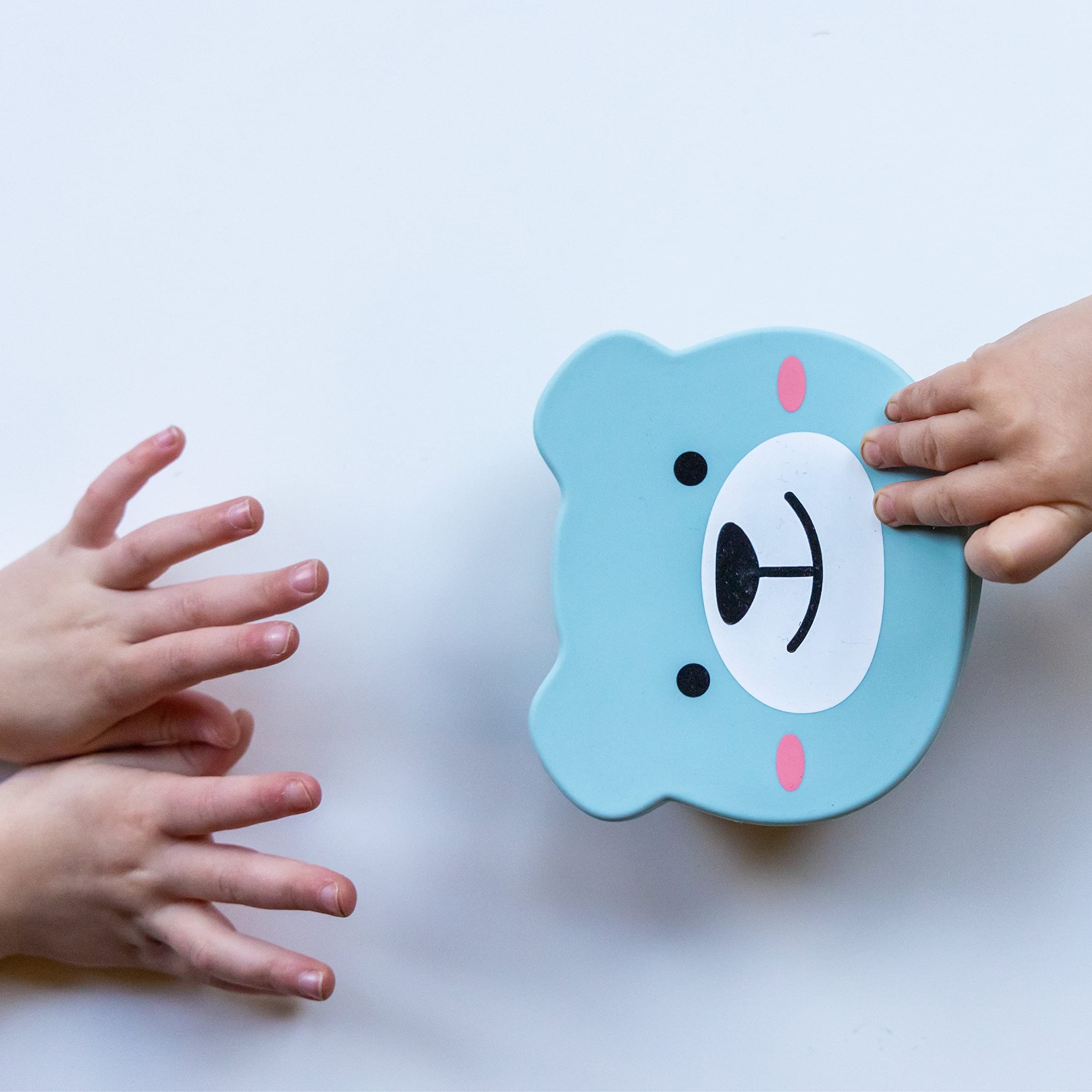 TUM TUM Bol Ventouse pour Bébé Couvercle, Cuillère Bébé, Silicone 1er Repas (Bleu)