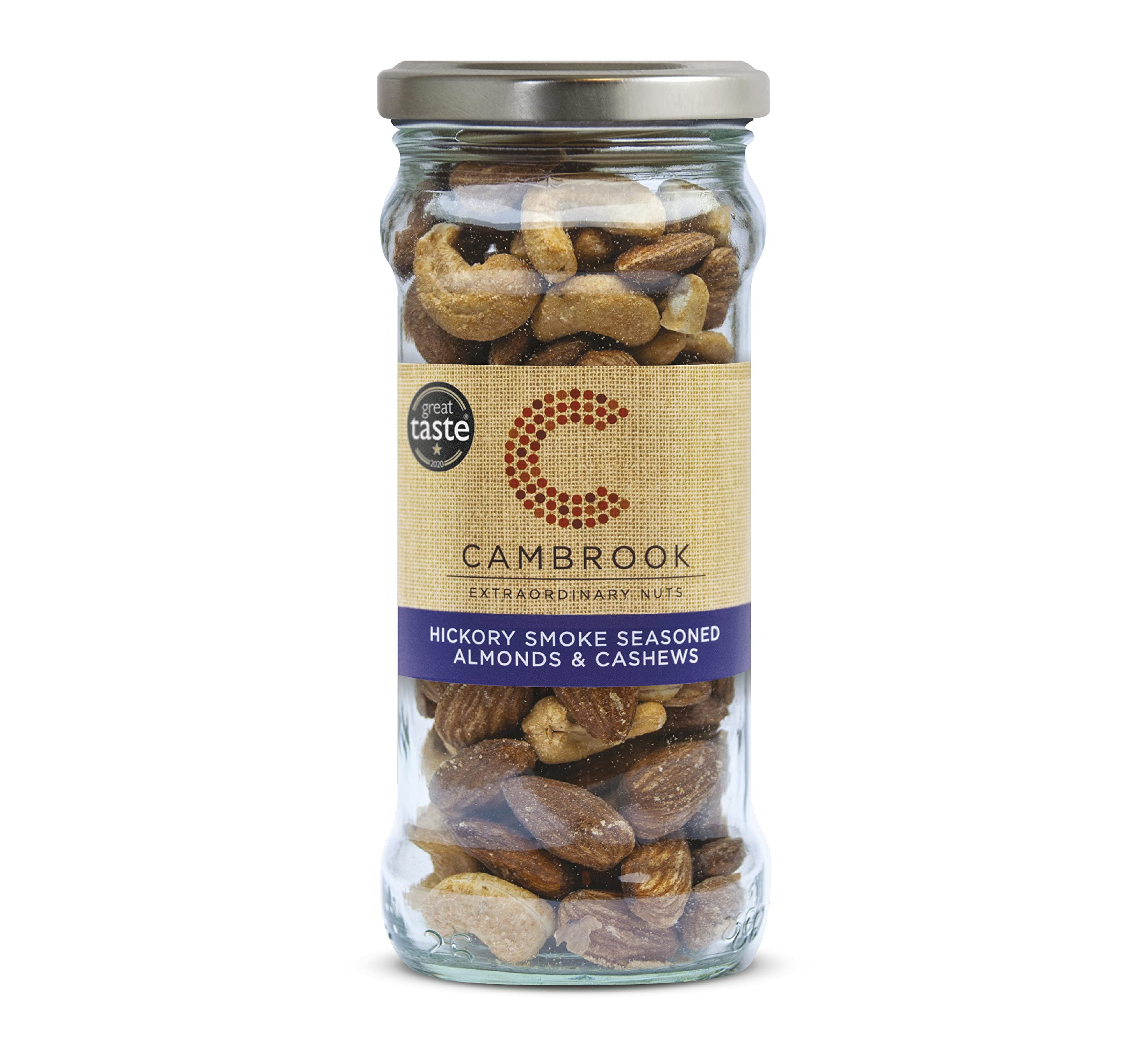 Cambrook - Hickory Smoke Seasoned Almonds & Cashews, 180g Jar