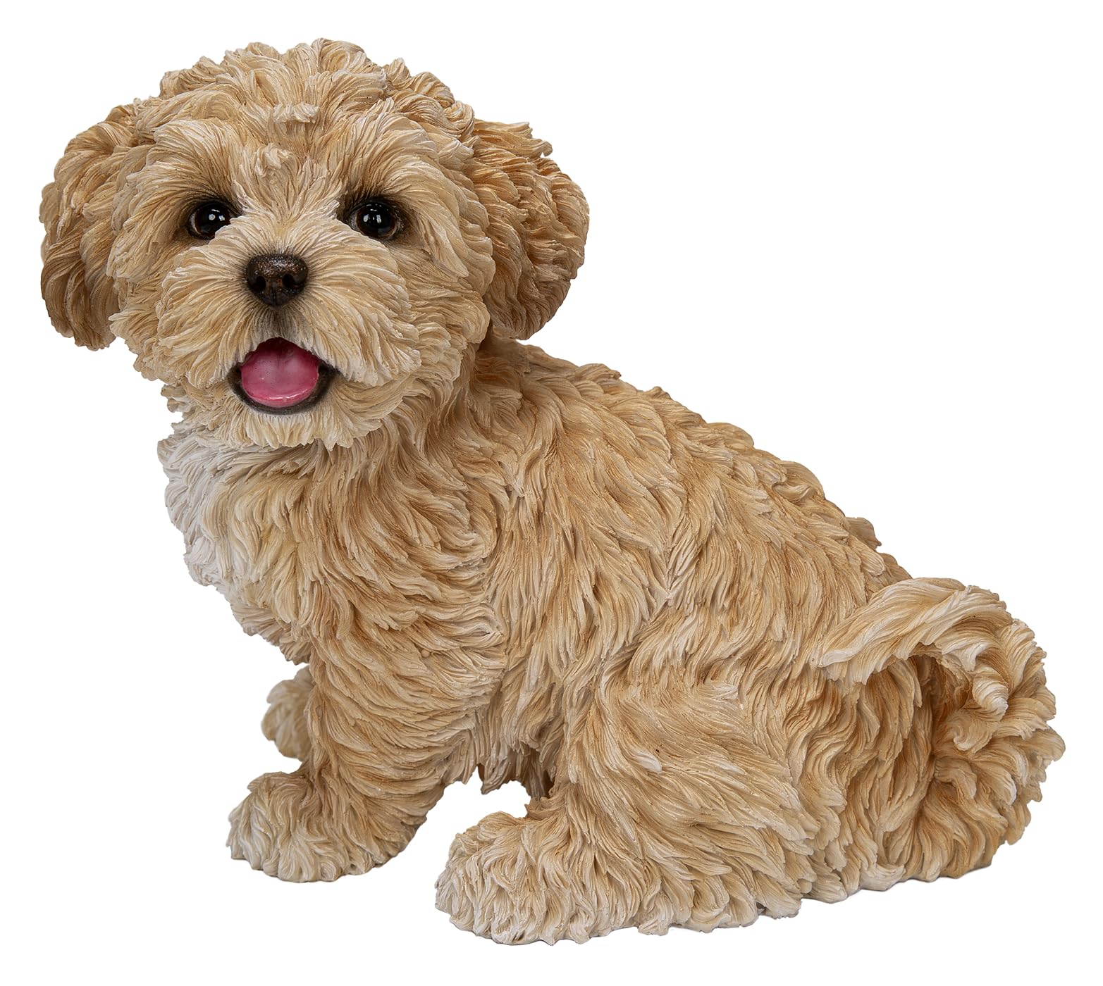 Apricot Maltipoo Dog Ornament – Realistic Garden & Home Décor | Indoor & Outdoor Resin Statue
