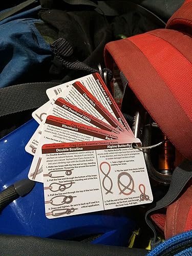 Miniatura 5 de Nudos de escalada en roca de Crag Cards - Guía de bolsillo resistente para 19 nudos de belay, rappel, anclaje y rescate para escaladores de roca