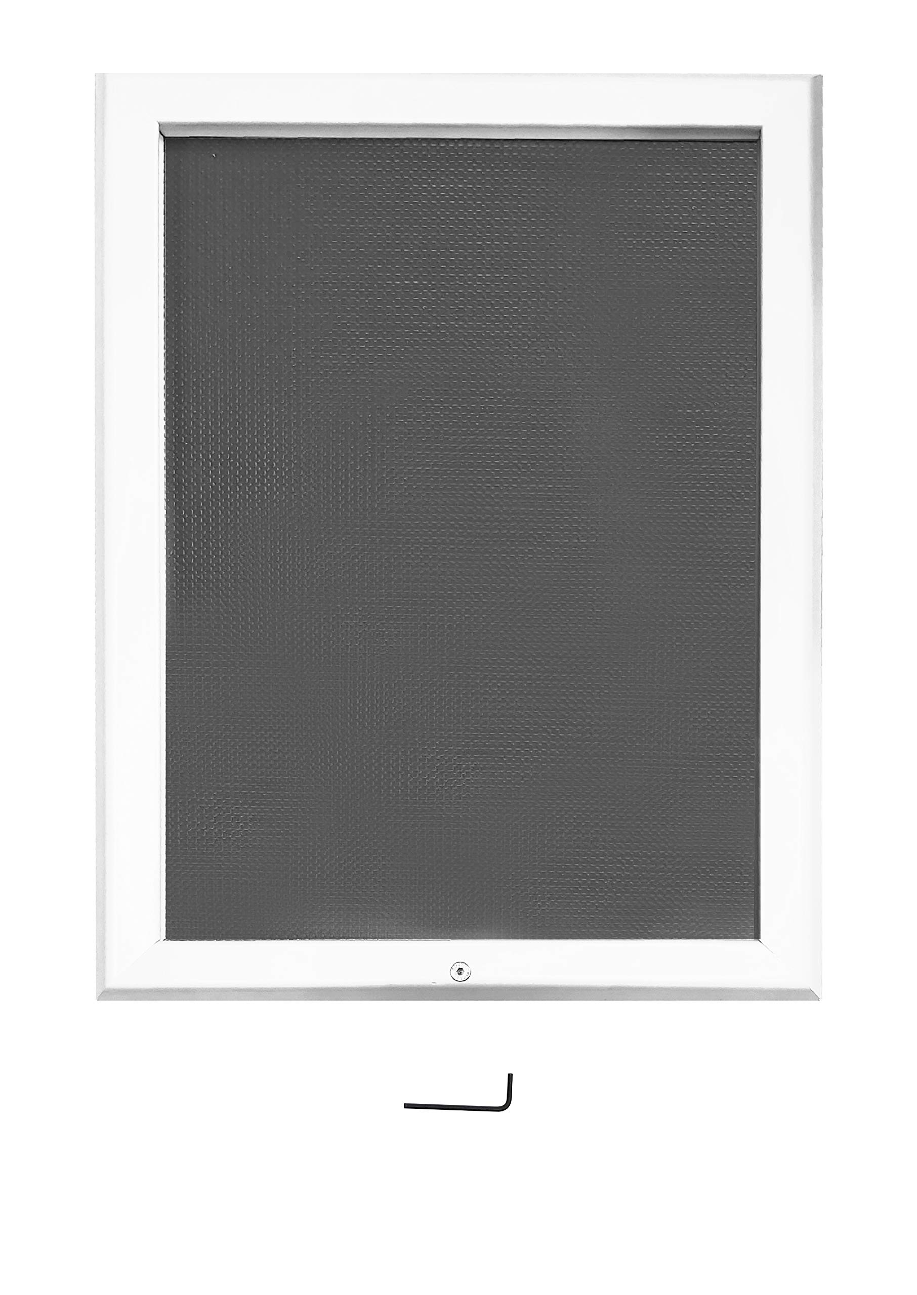 A3 Lockable Silver Black Blue White RED Mitered Snap Frames Aluminium Wall Posters Holder Click Frame Picture Clip Display Retail Wall Notice Boards (White)