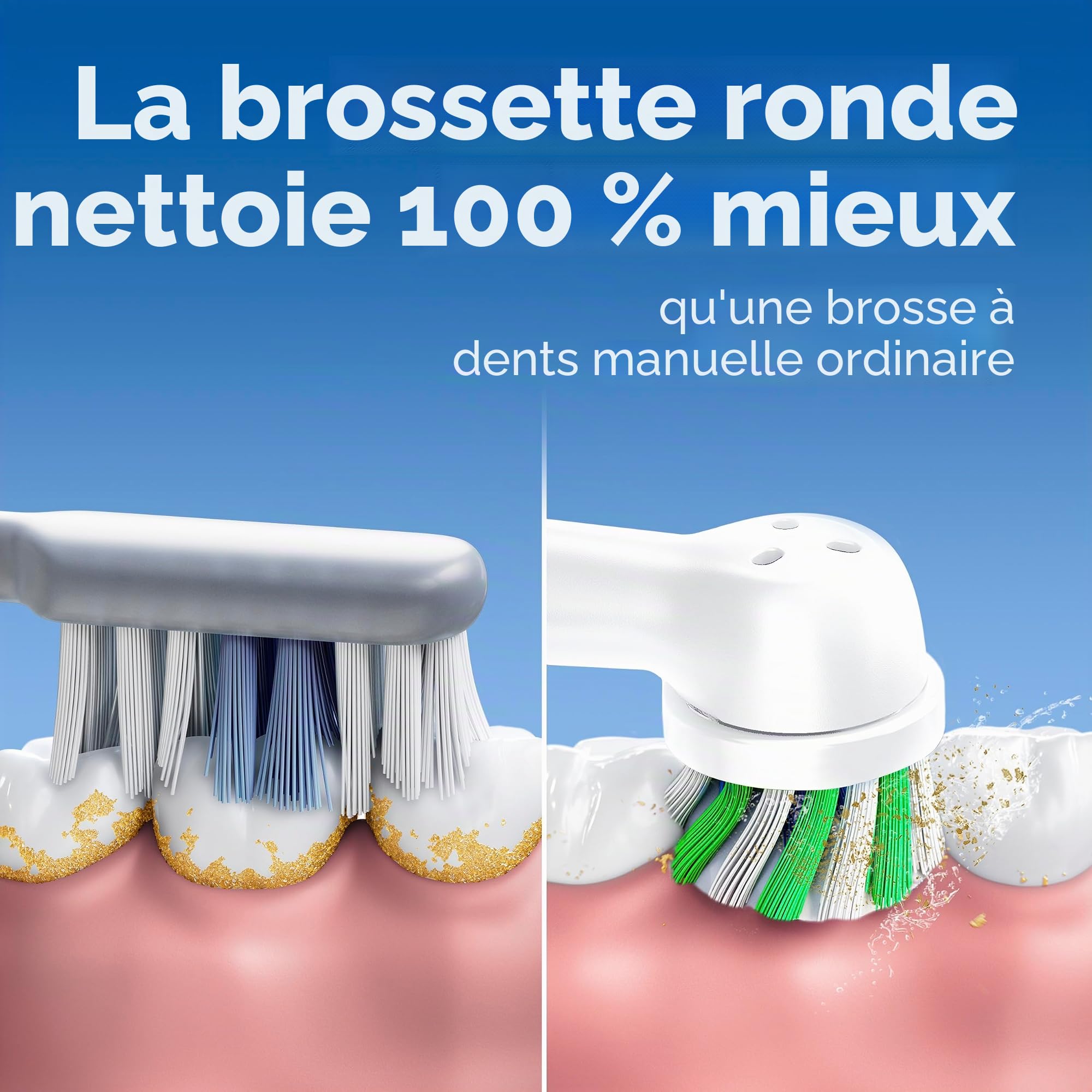 Oral B Pro 100 Precision Clean Brosse à dents avec batterie Blanc