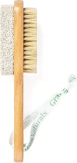 Foot Brush & Pumice Stone with Handle - Callus & Corn Remover, Exfoliator & Scrubber for Dry, Dead Skin on Feet - Natural Bristles & Stone with Wooden Handle - Men & Women - coolthings.us