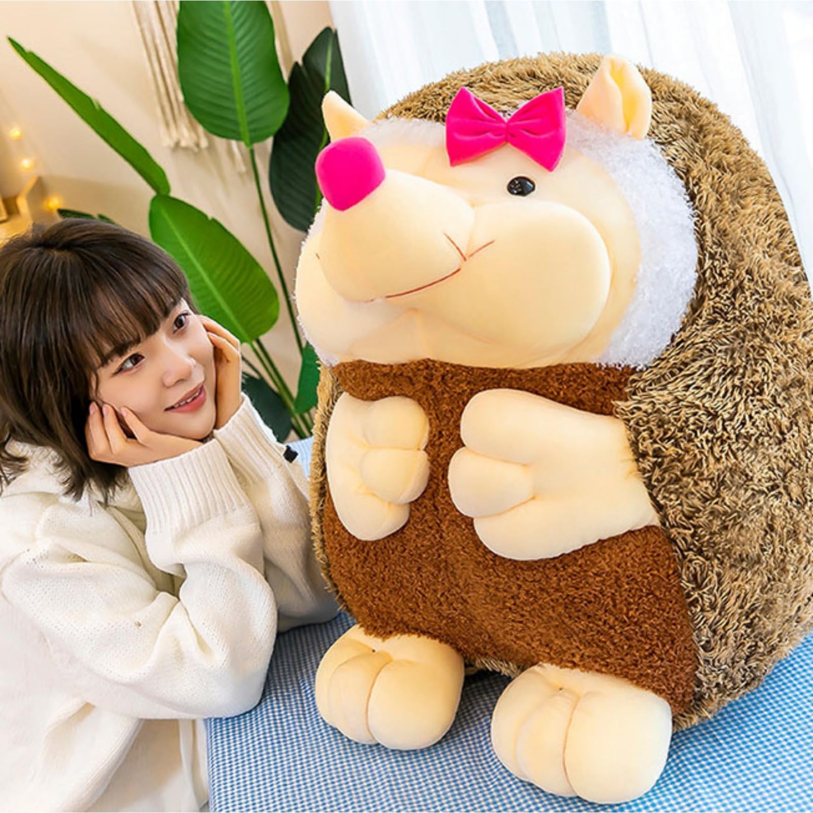 Kuscheltier Igel Plüschtier Igel Stofftier,Kuscheltier Igel Plüsch, Igel Plüsch Kissen,Kuschel Igel Plüschtier Hedgehog Plüsch Igel,Geschenk Für Kinder,Baby Kinder Spielzeug (45cm,Herren)