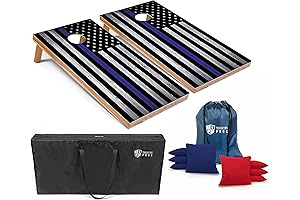 Tailgating Pros Regulation Size Cornhole Board Set with Premium All-Weather Bean Bags...