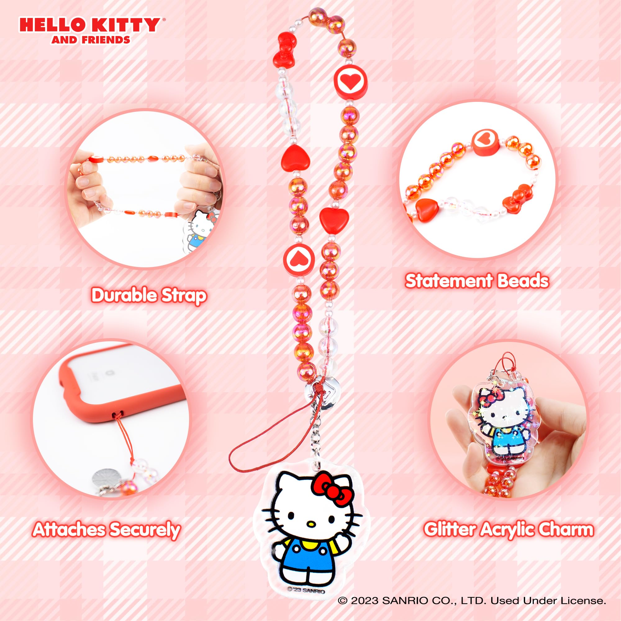 HELLO KITTY ウェイトレスキーホルダー⭐︎ Amazon.com: Hello Kitty and Friends Wristlet Keychain Sweet Treat