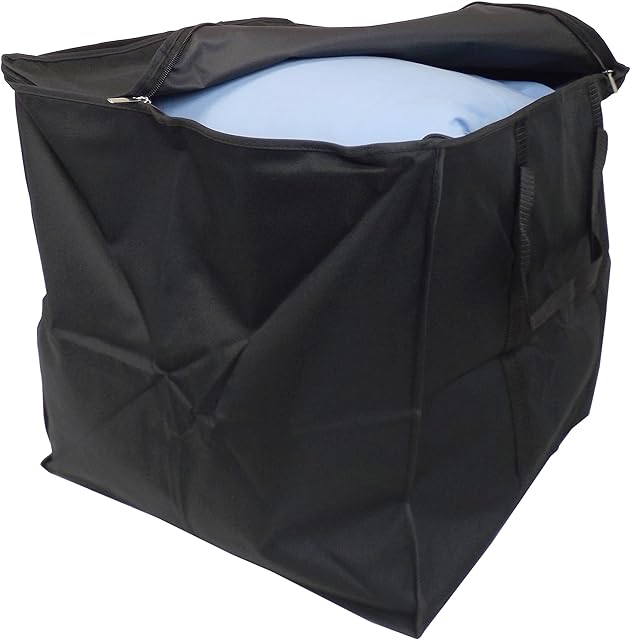 Neusu Bedding and Duvet Storage Bag, Strong Handles Black 100 Litres 47x47x47cm