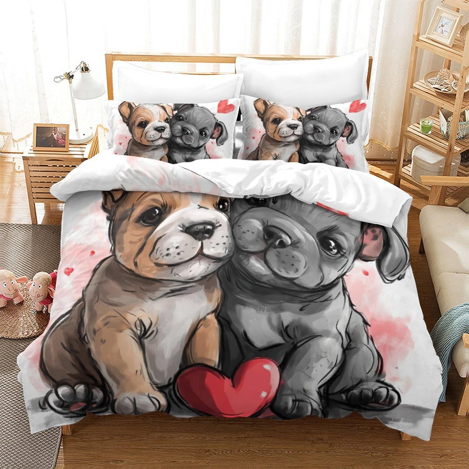Bouledogue Français housse de couette grand format, le cadeau idéal pour passionné de chiens