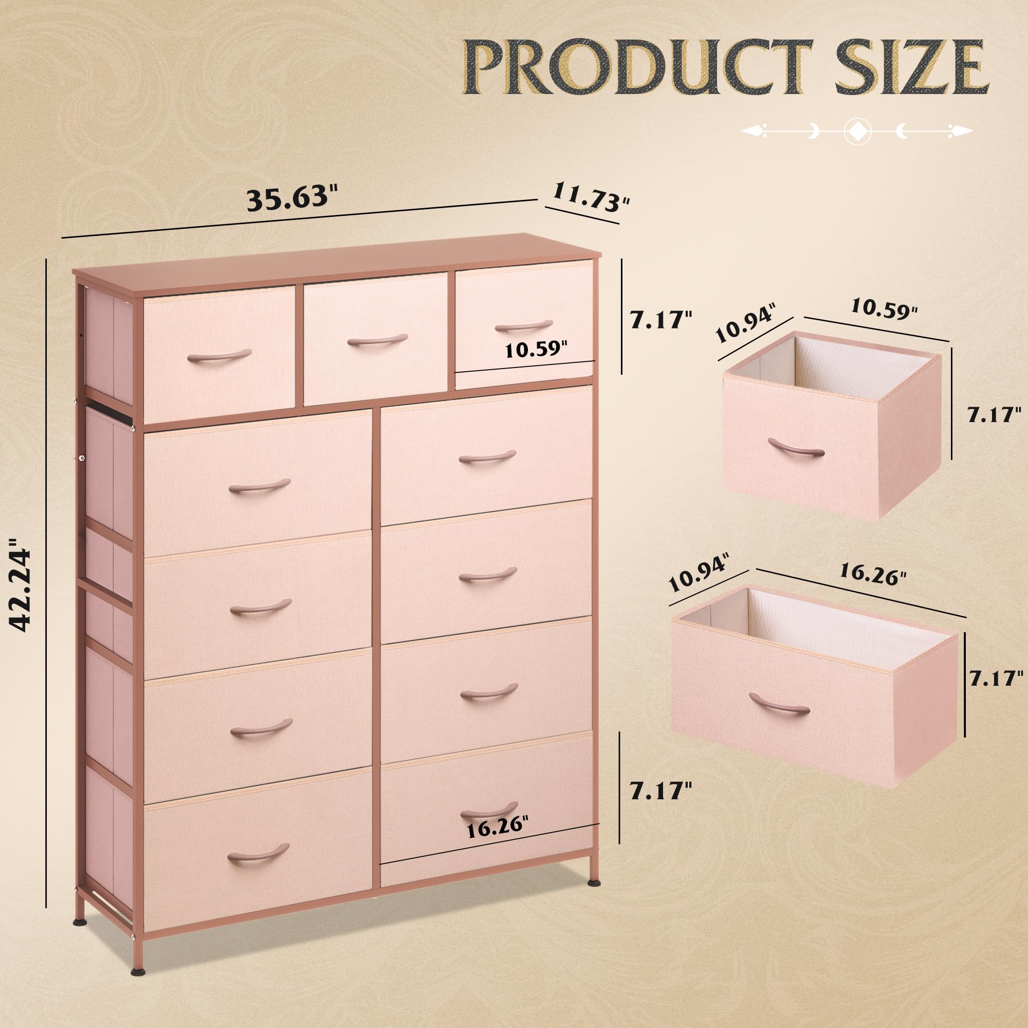 Amazon.com: WLIVE Tall Dresser for Bedroom, Fabric Dresser Storage