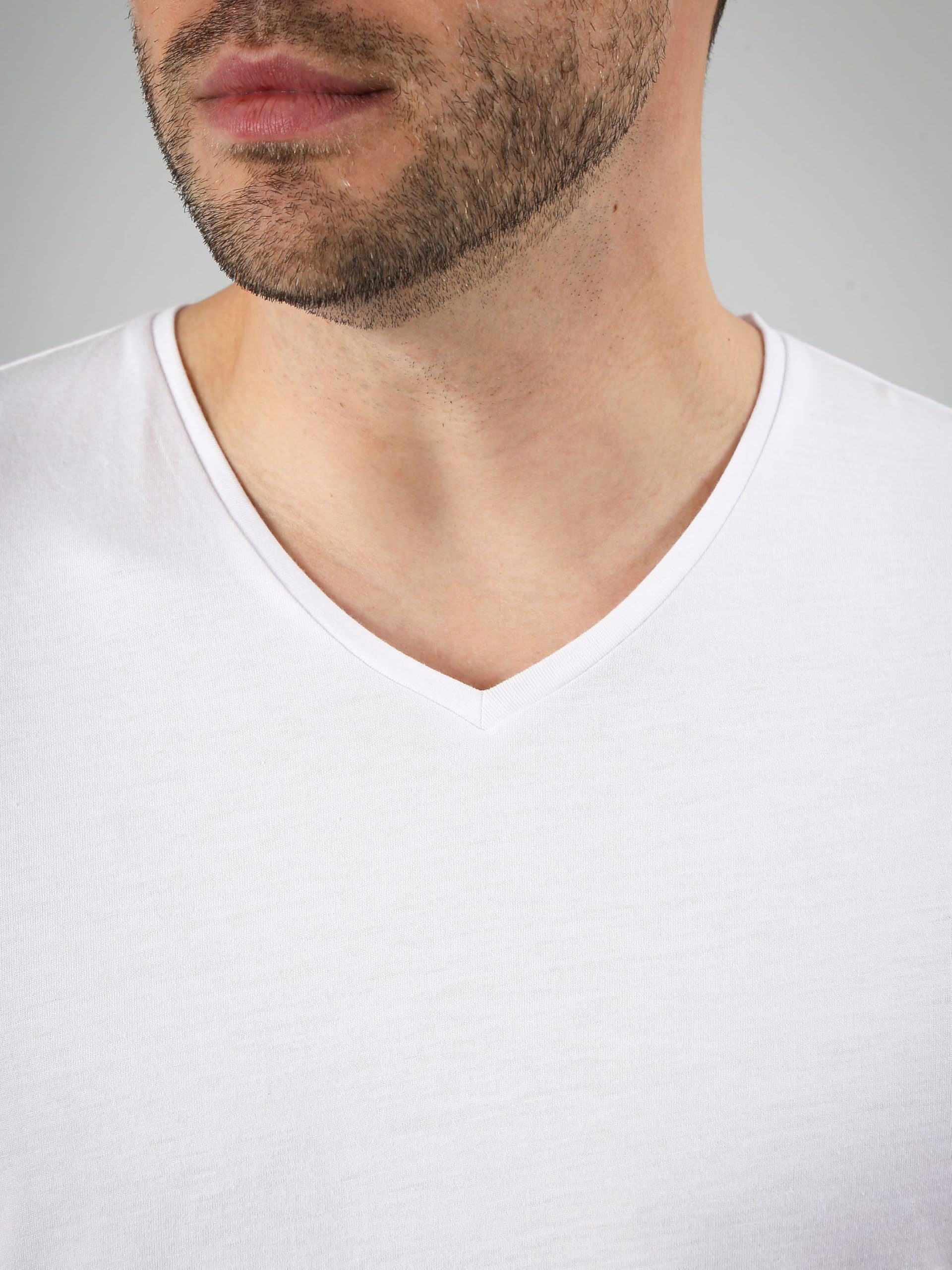 Suitable Vibambo T-Shirt Col en V Blanc 2-Pack - Hommes - Vêtements - Taille - 3120 V-Bamb Vibambo