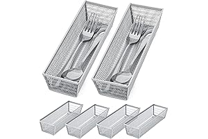 Mesh Silverware Drawer Organizer for Kitchen