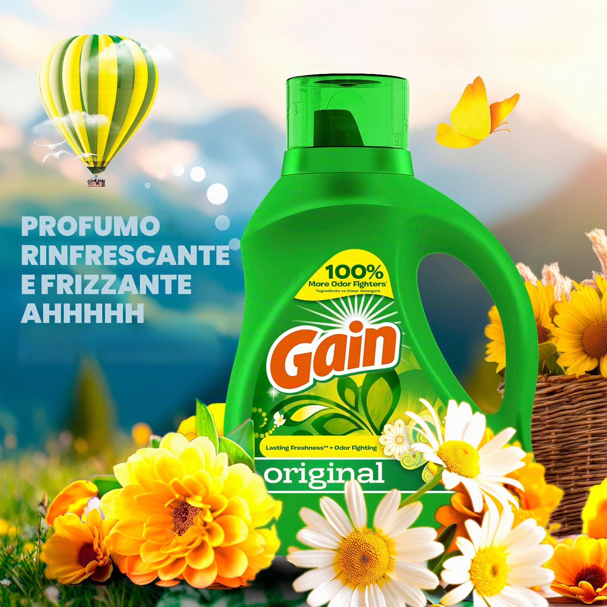 Gain Liquid Detergent, 32 loads, 1.417,5 gram