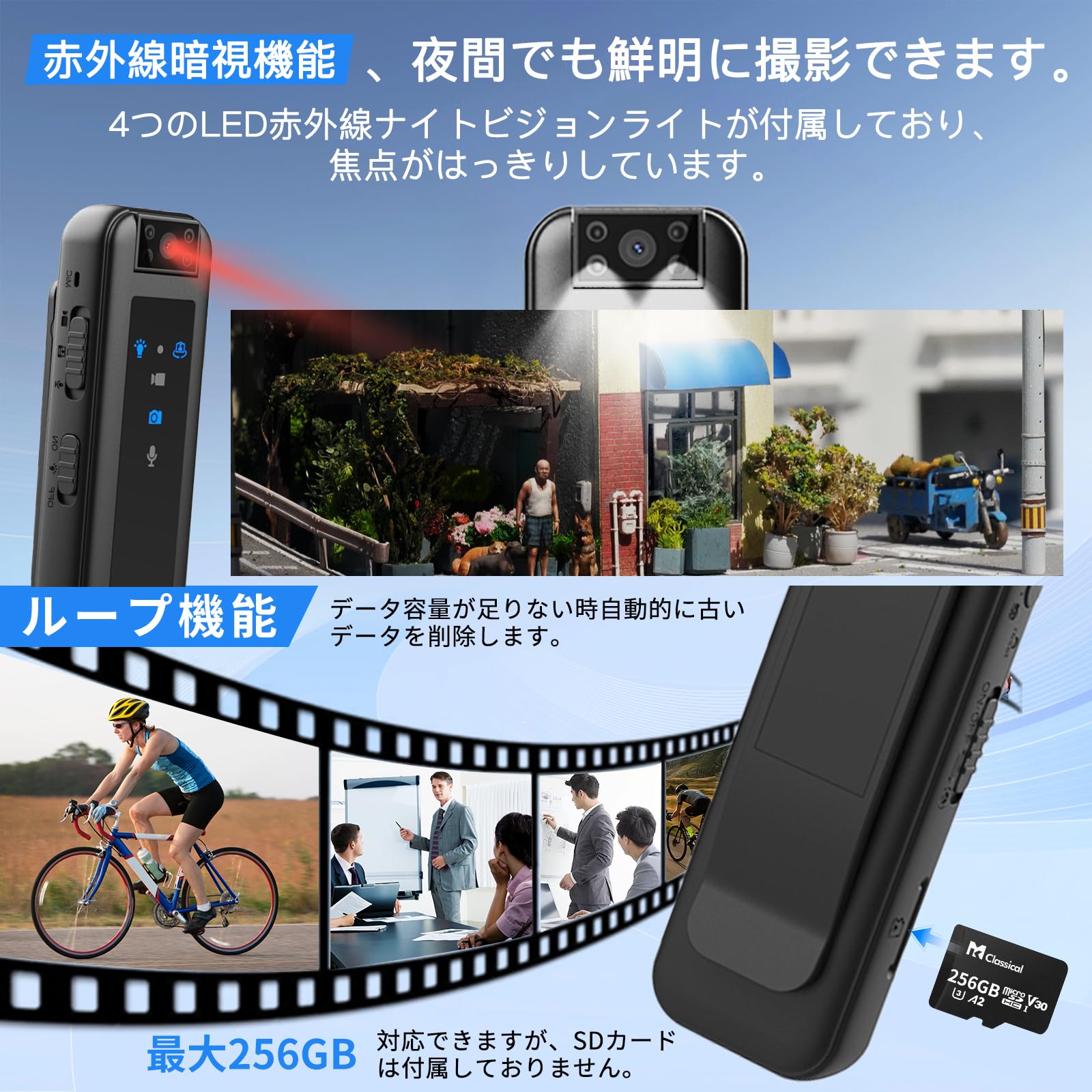Amazon.co.jp: 【64G micro SDカード付属・録画/録音/撮影3役の Amazon.co.jp: 【64G micro SDカード付属・録画/録音/撮影3役の