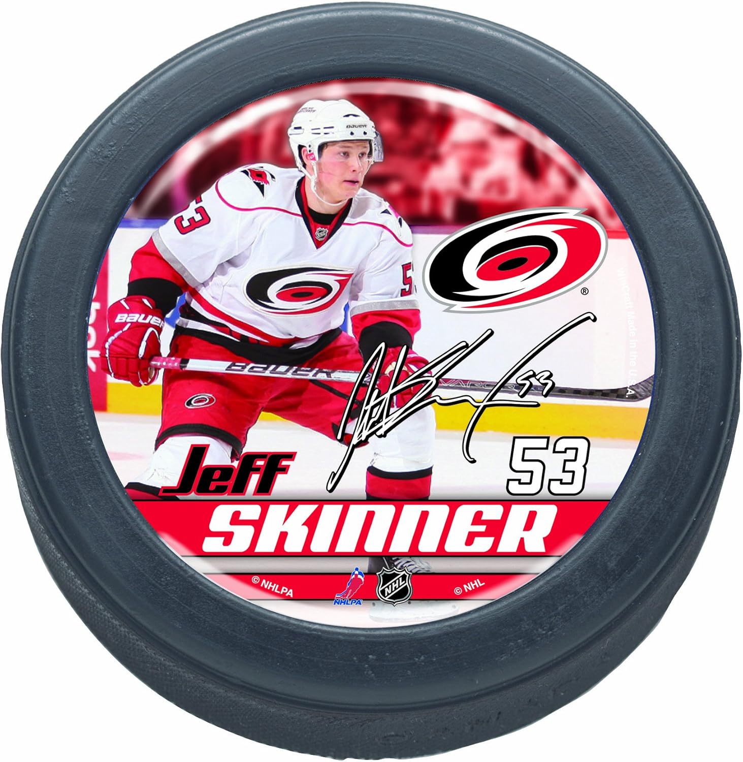 NHL Carolina Hurricanes Jeff Skinner 3 Inch Hockey Puck