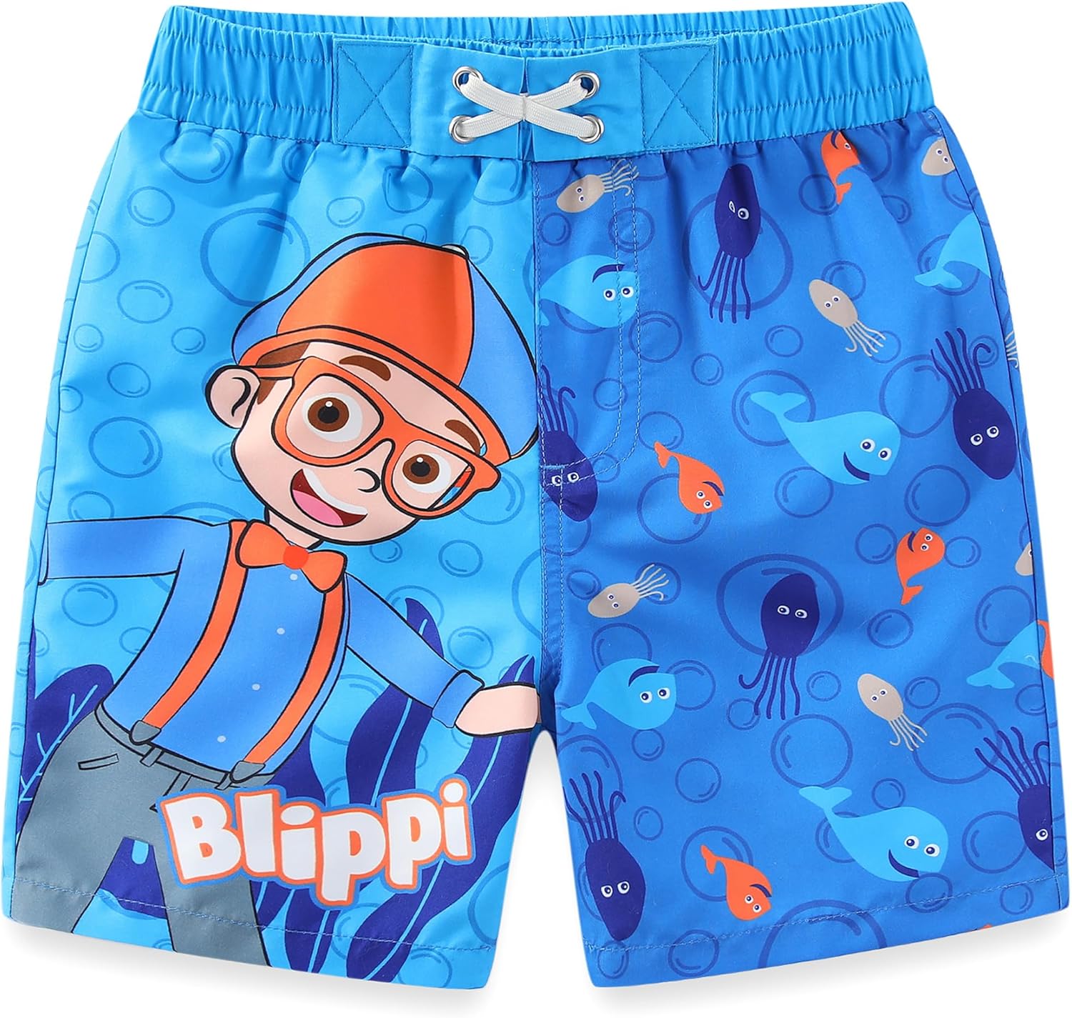 Blippi Boys UPF 50+ Swim Trunks Bathing Suit for Toddler and Big Kids