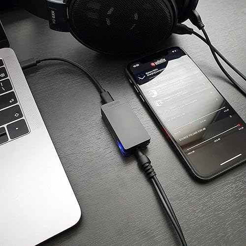 Miniatura 7 de -5K Bluetooth USB DAC AMP con LDAC, aptX adaptativo, aptX HD, AAC (Dual ES9219 0.138 in desequilibrada y salida equilibrada de 0.098 in)