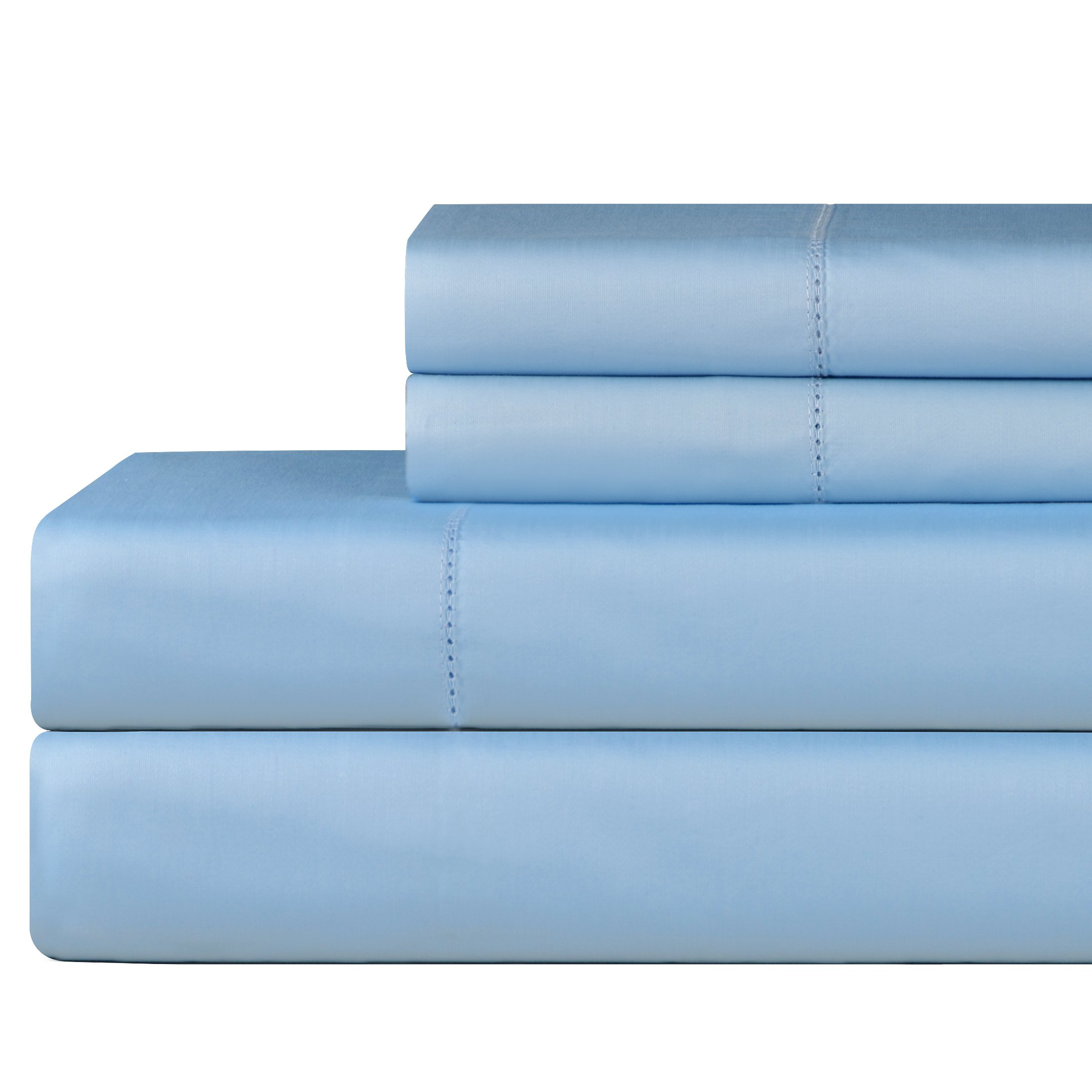 Celeste Home 610 Thread Count Pima Cotton Sheet Set, King, Spa Blue