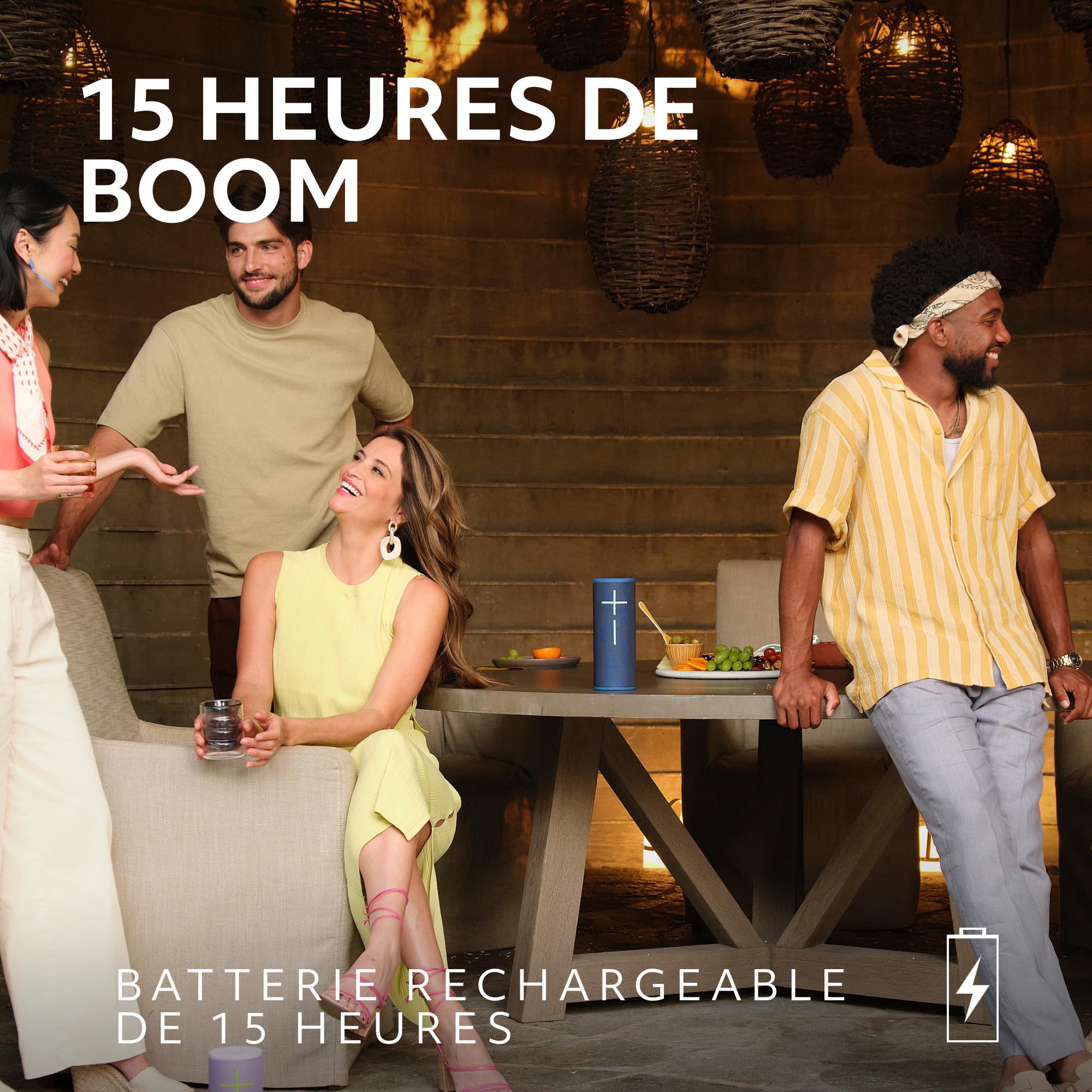 Ultimate Ears Boom 4 Enceinte Bluetooth Portable étanche avec 360 degrés, Son Audacieux, immersif, cristallin, Haut-Parleur Flottant avec Batterie de 15 Heures et portée de 45 m – Lilas