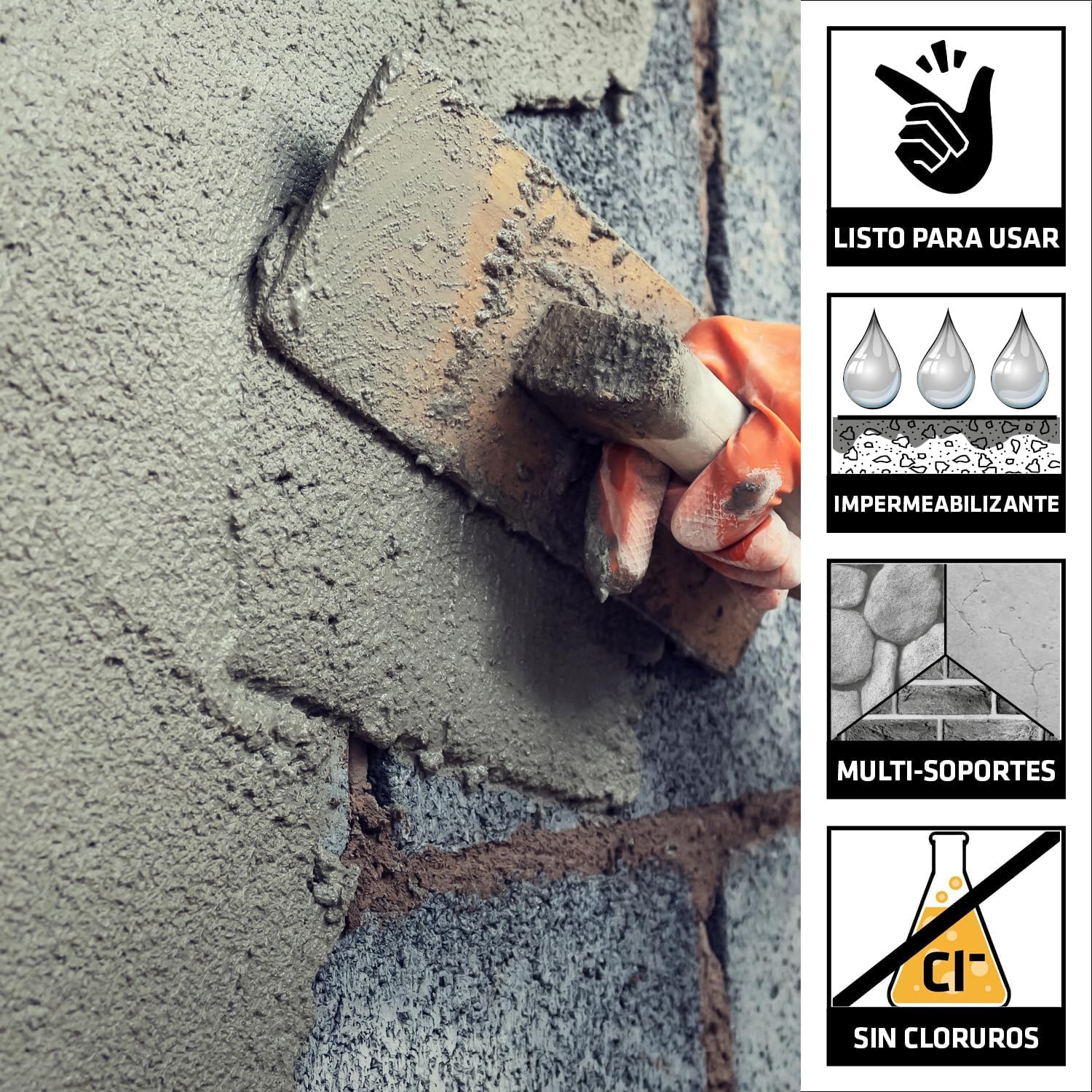 SIKA 4A Mortero Rápido, Fácil Mezclado, Impermeable, para Fijaciones de Marcos y Aditivo Impermeabilizante