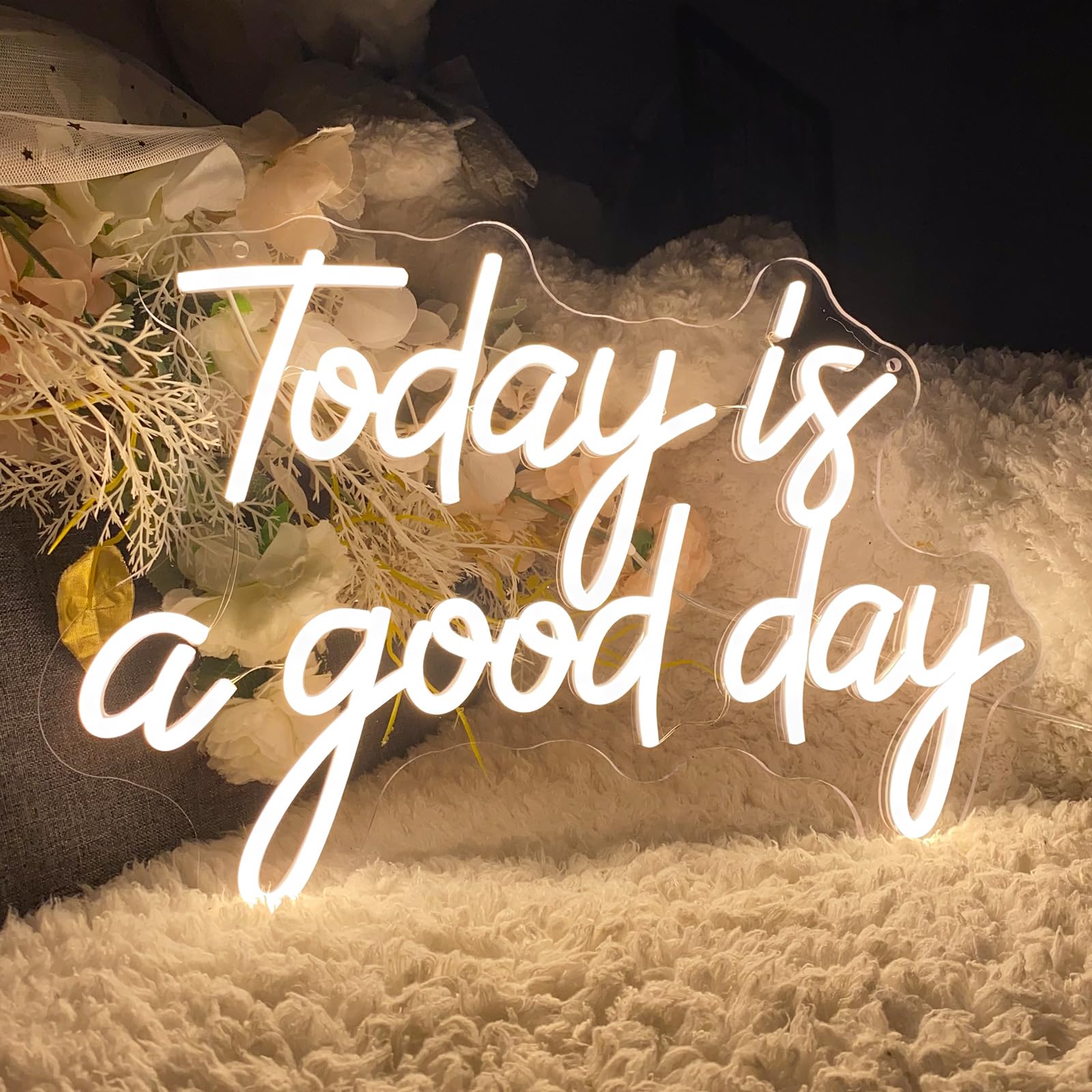 Today is a Good Day Insegna al neon per la decorazione della parete Insegne al neon personalizzate personalizzate per camera da letto Happy Birthday Wedding Party Logo Decorazioni Led Nome Regalo