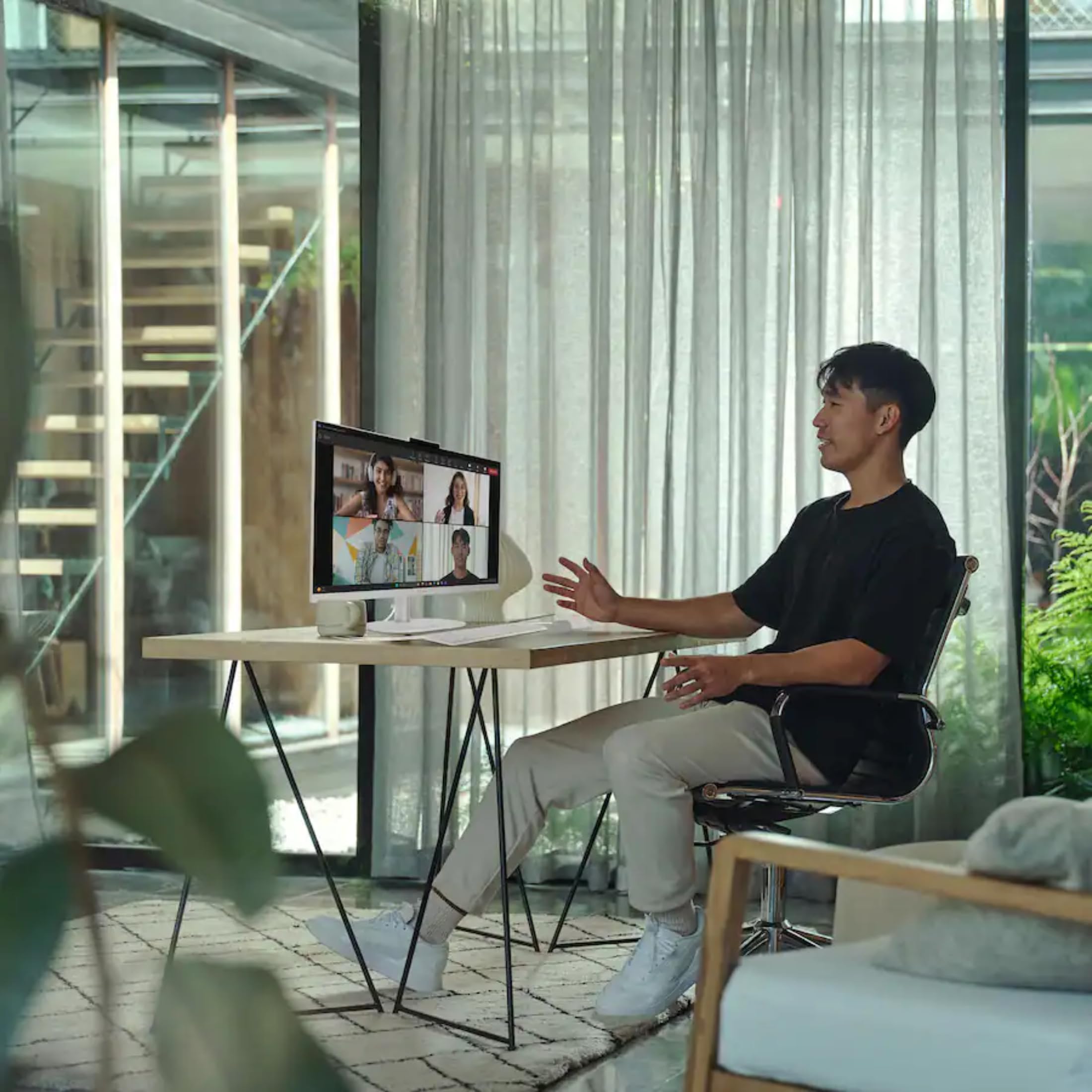 HP 24“ OmniStudio All-in-One Desktop Computer, 8GB DDR5 RAM, 128GB UFS | Full HD Ultra-thin Screen, Intel Quad-Cores, WiFi6, Keyboard & Mouse, Windows 11, Built for home. Ready for everyone. image 8